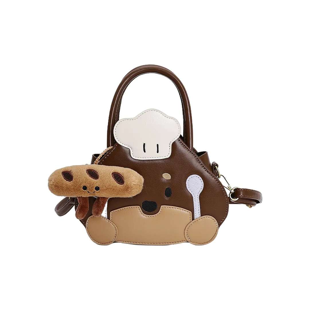 Three Ducklings ПУ (полиуретан) Сумка с одним плечевым ремнем Женская Кофейного цвета