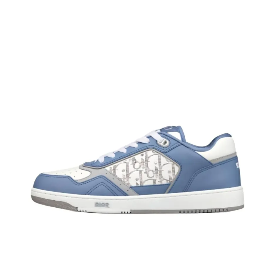 DIOR B27 Skateboard Shoes Men Low Top Blue