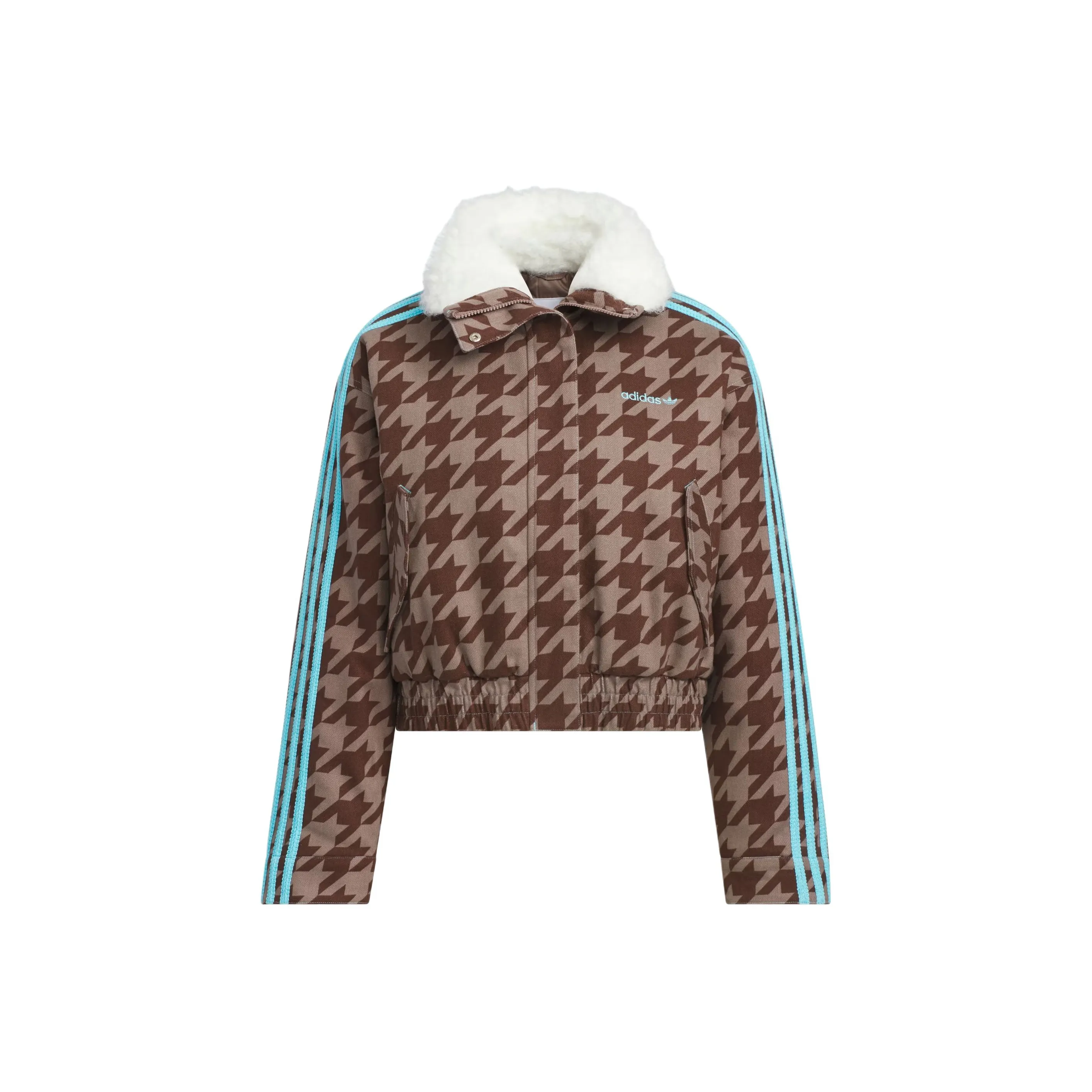 Adidas Originals FW25 Гусиная лапка Пуховая куртка Женская