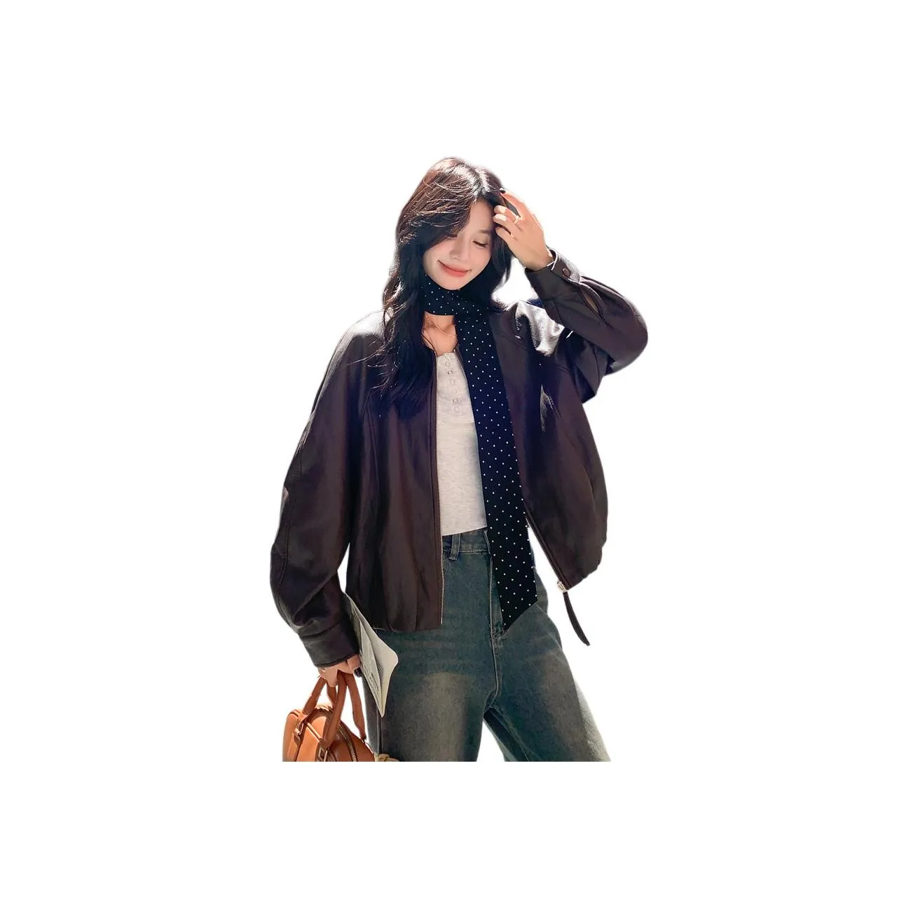 LANGQING Кожа Куртка Женская