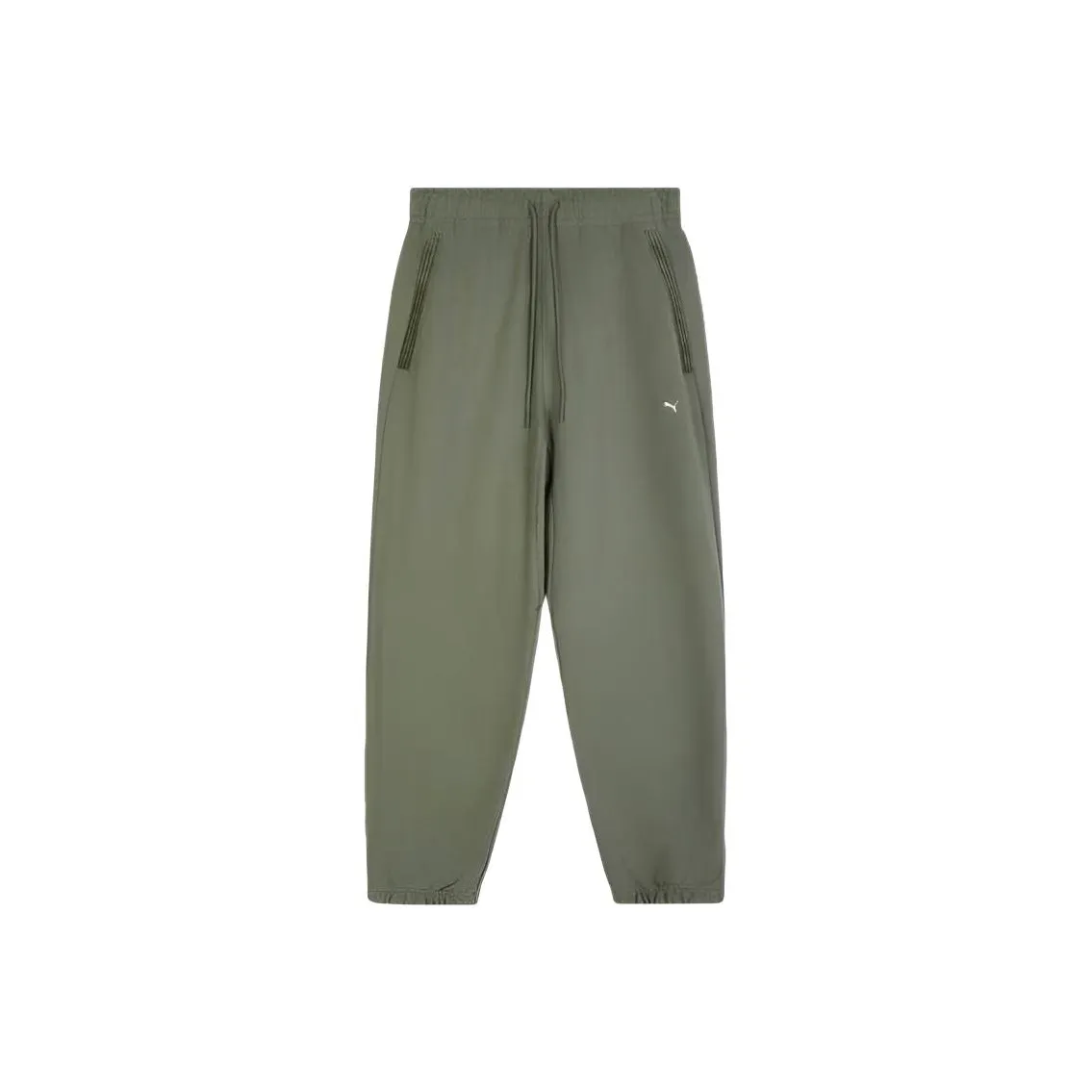 PUMA Оливково-зеленые унисекс вязаные тренировочные брюки