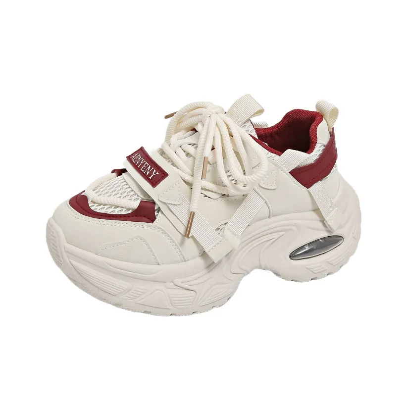 BINGO DUCK Амортизация Покрытие Низкий Топ Толстая Подошва Женские Кроссовки