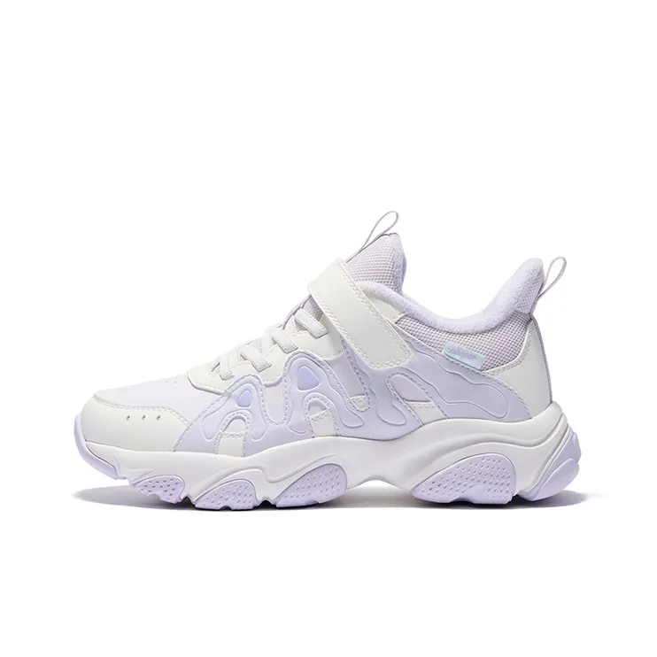361°KIDS Водоотталкивающий противоскользящий устойчивый к истиранию детская хлопковая обувь фиолетово-белого цвета для подростков