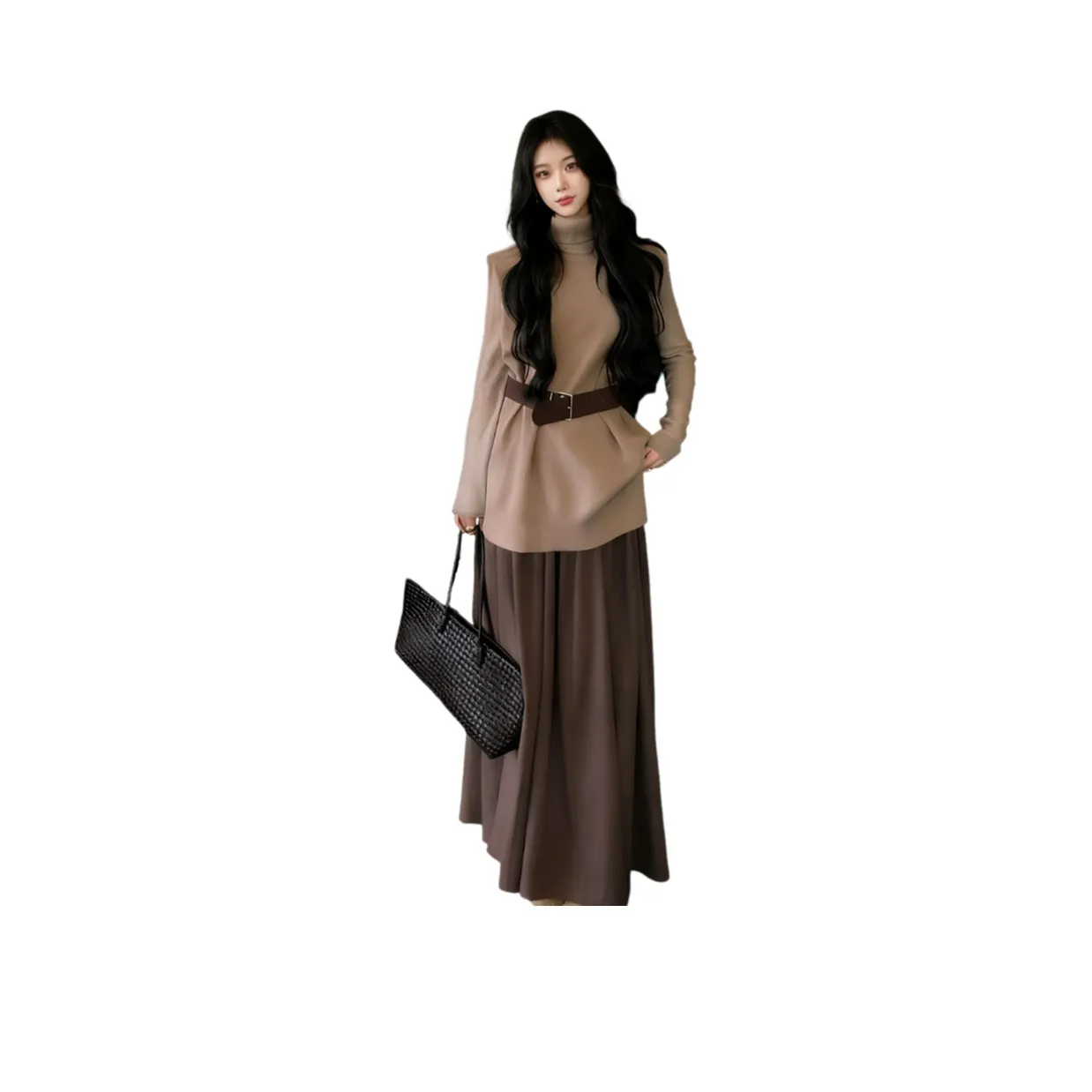 MISSHONEY MH Жилет + Базовый слой + Юбка с ремнем Женские комплекты с юбкой