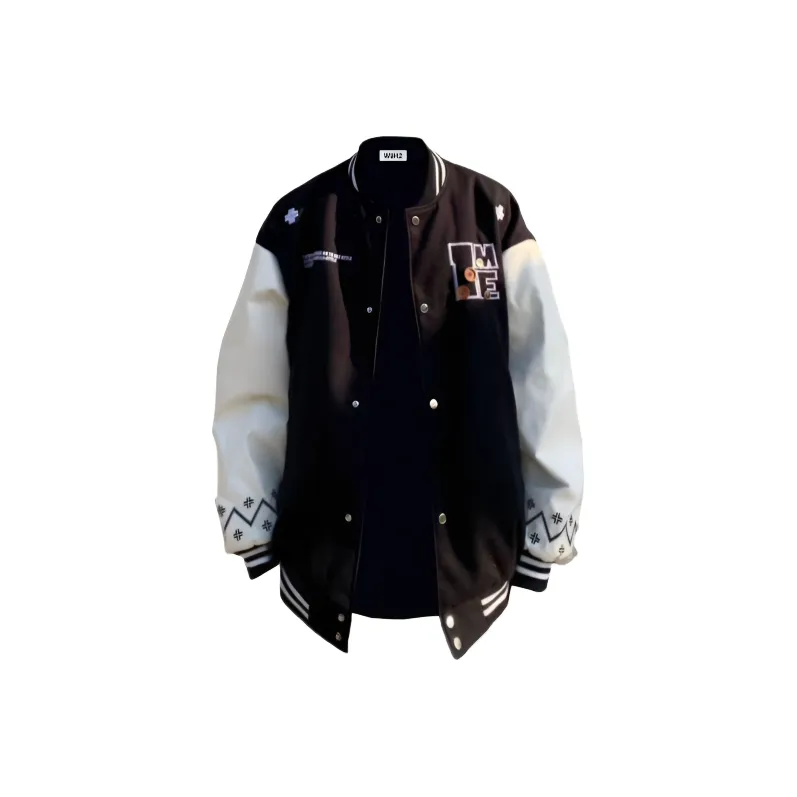 W9H2 Черный Унисекс Бейсбольные Джерси