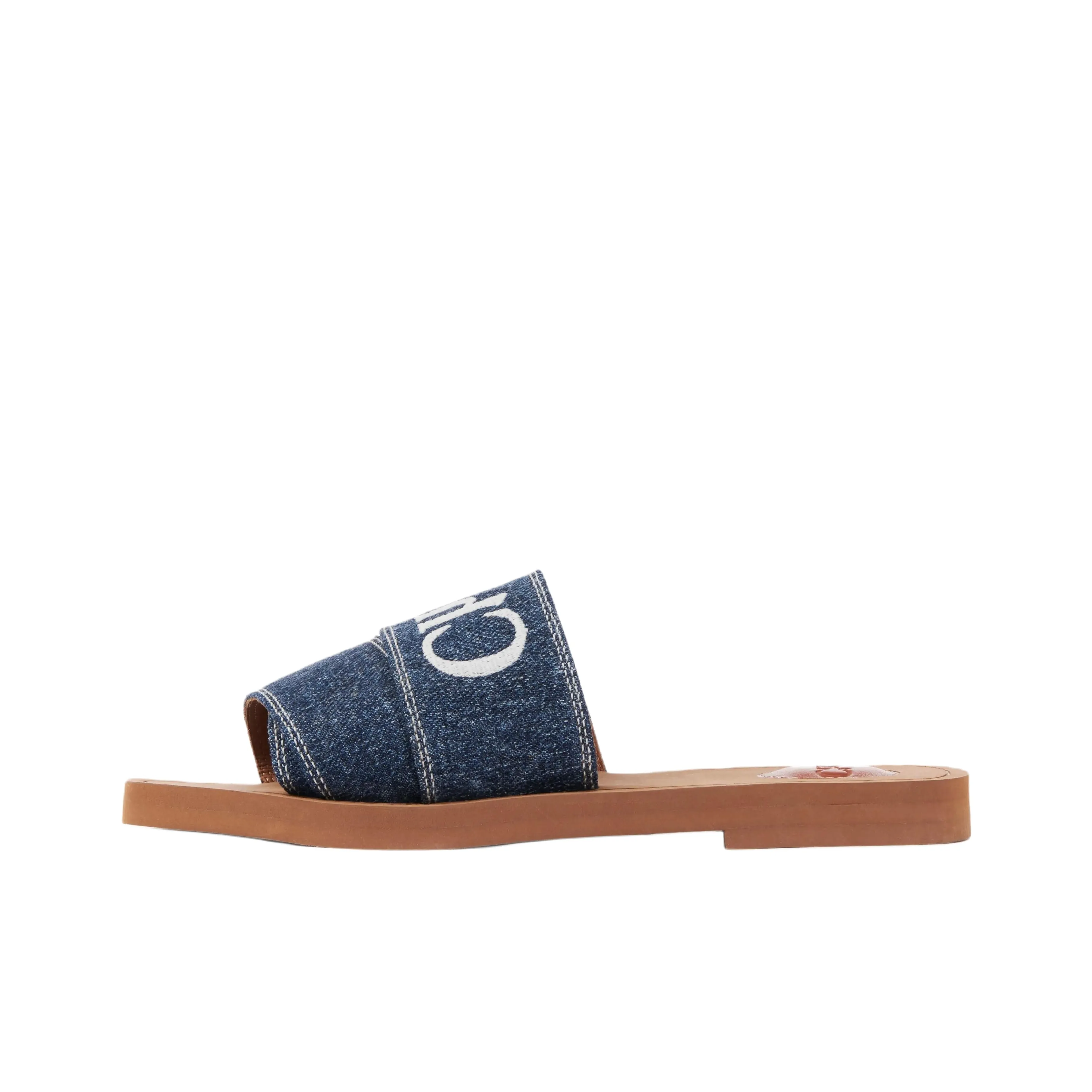 Chloé Woody Slide Slippers Women's Blue