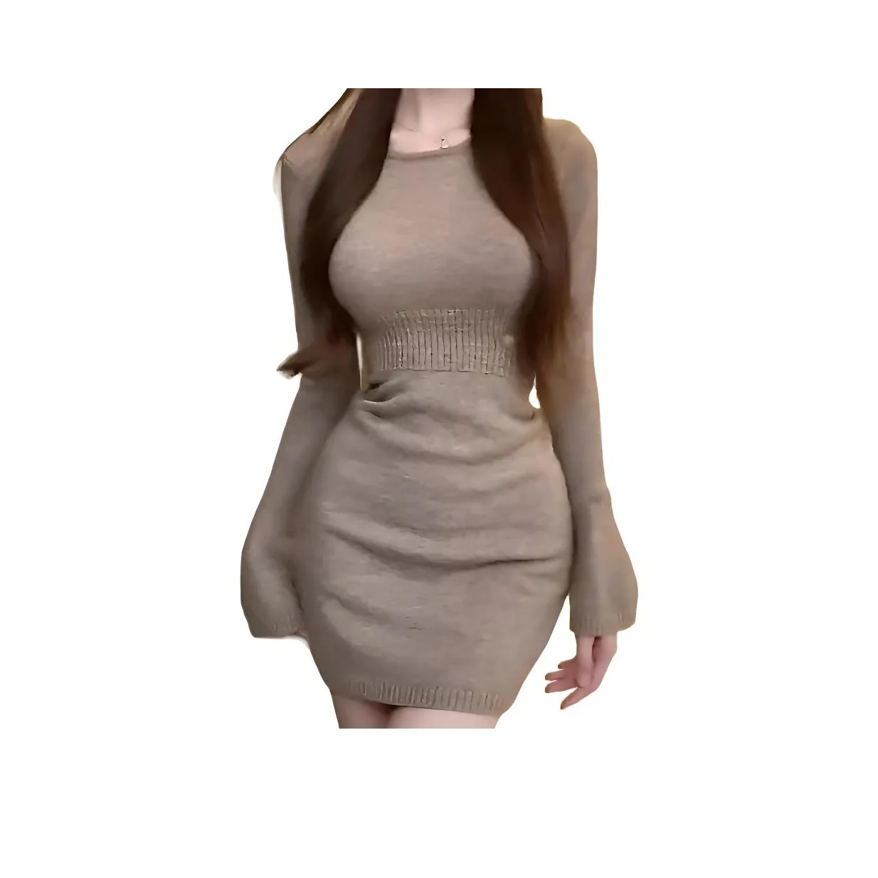 VINMUK Длинное платье с длинными рукавами женское