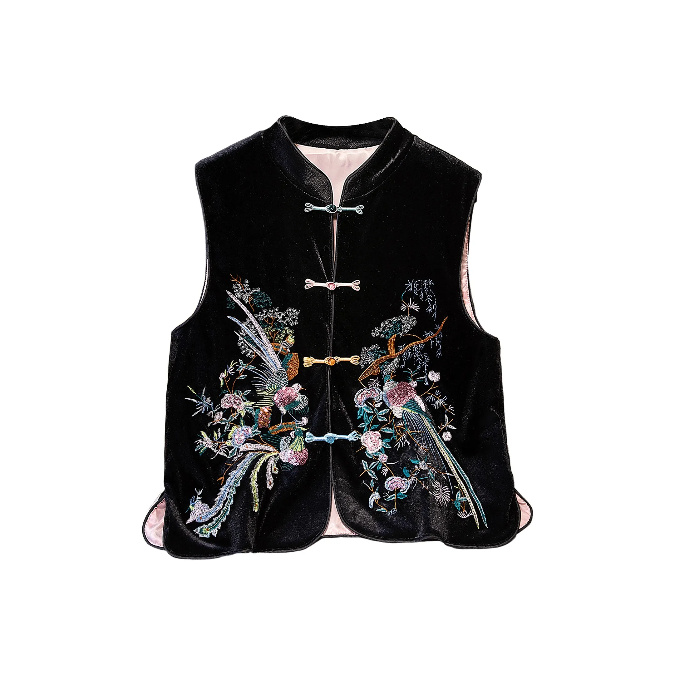 Cypress House Черный Подошва Вышивка Женские Жилеты