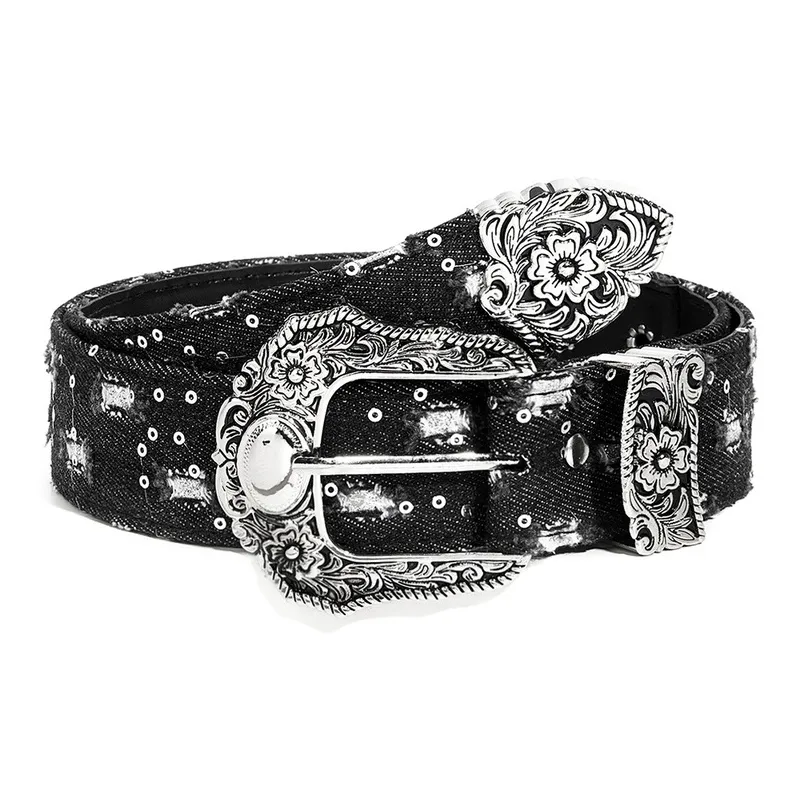 Enbiid Деним Кожаные ремни Унисекс 3,8 см