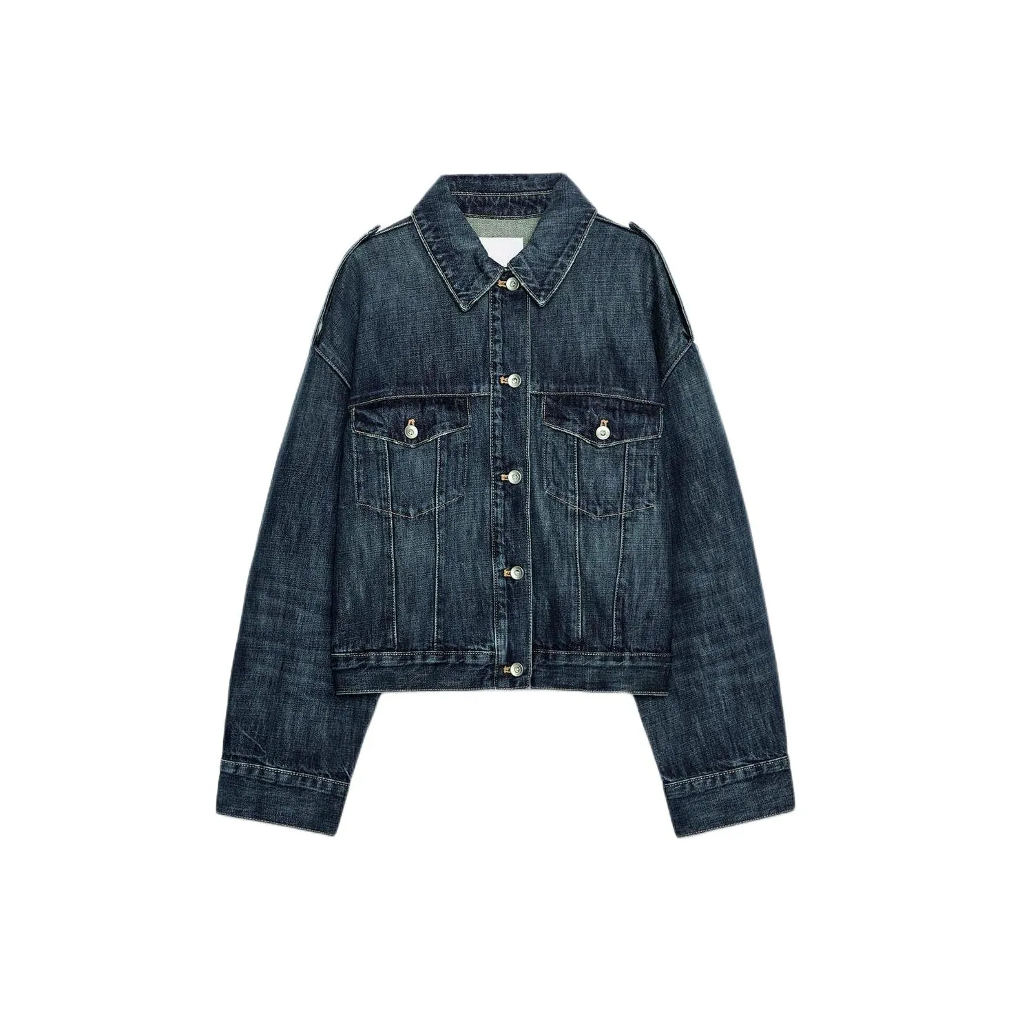 ZARA Collaboration Trf Морской синий Женские Джинсовые куртки