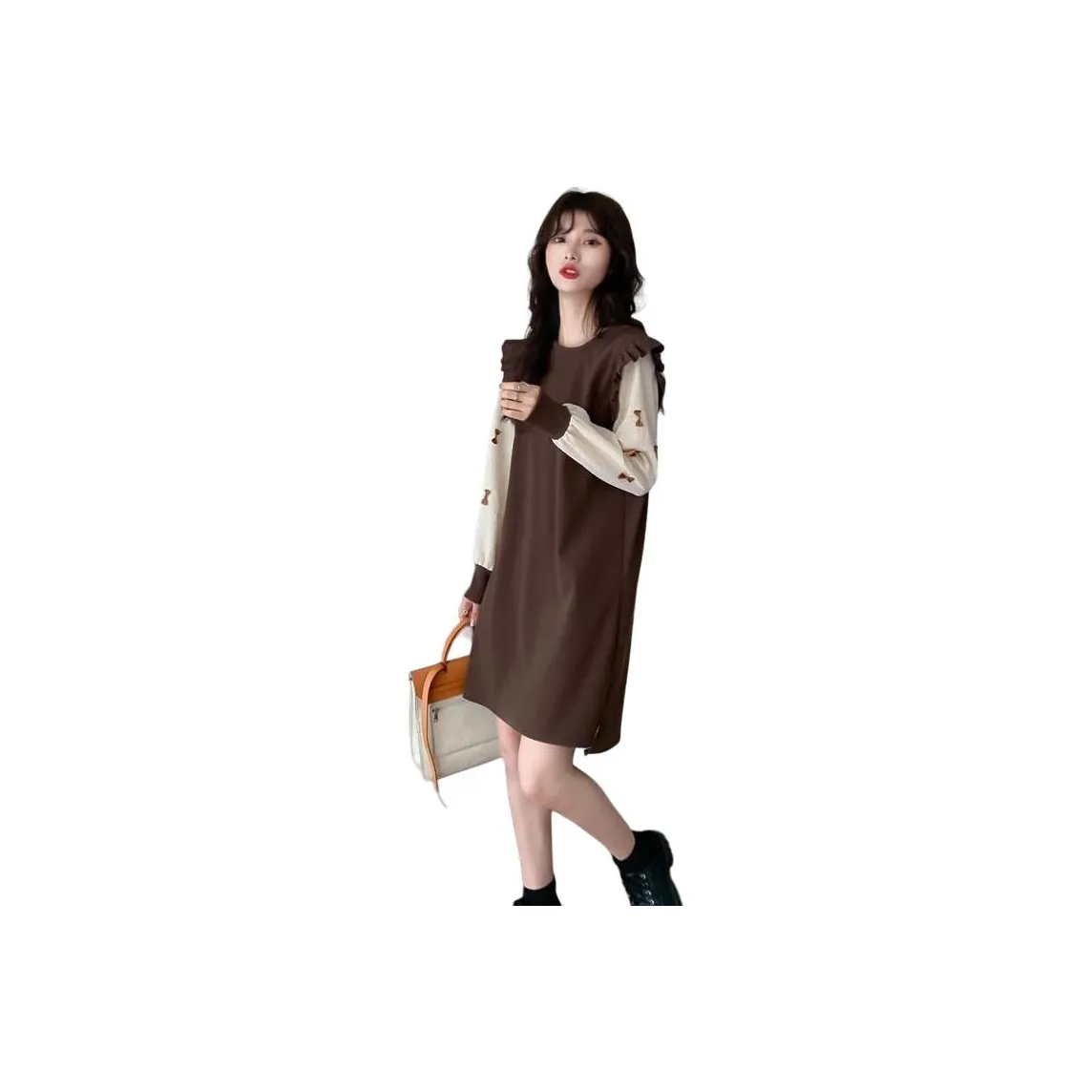 VINMUK Длинное платье с длинными рукавами женское