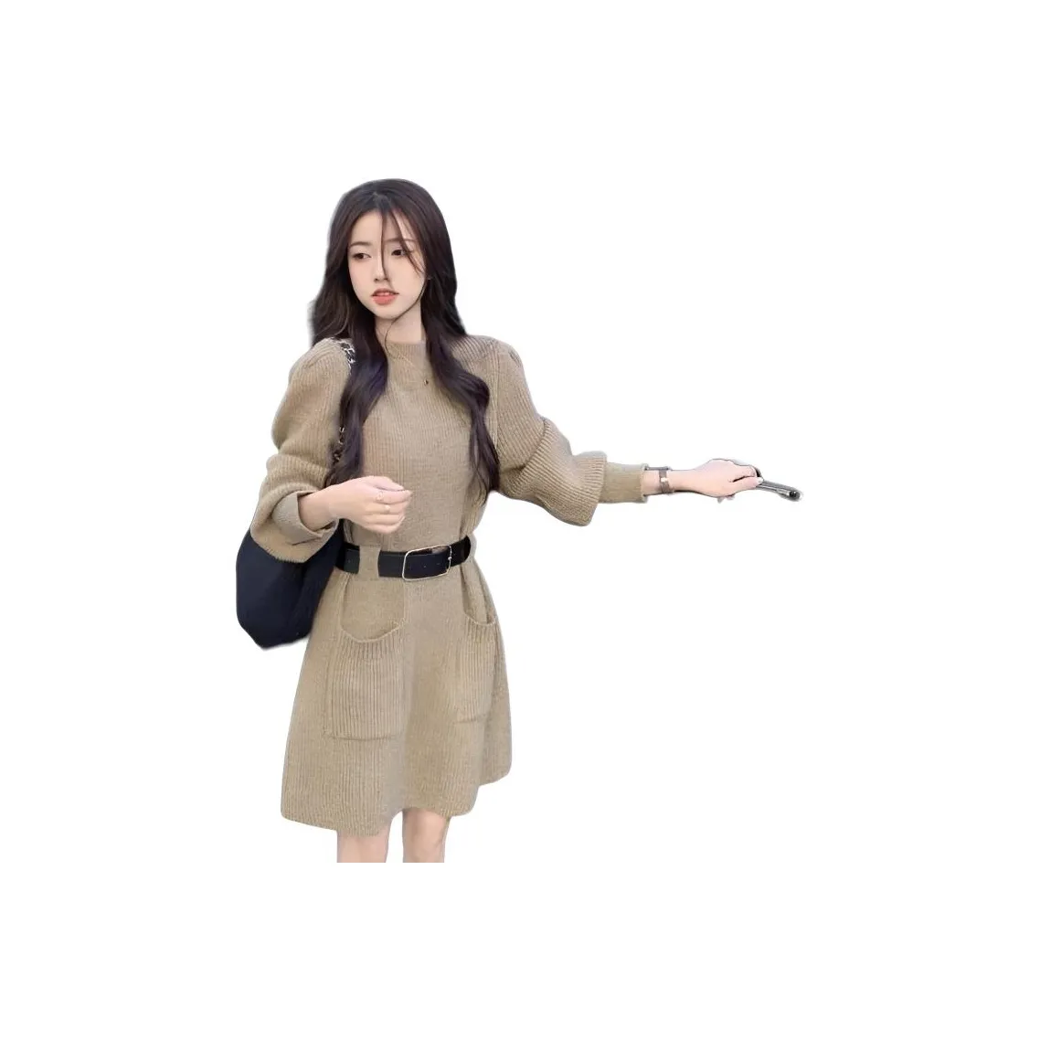 VINMUK Длинное платье с длинными рукавами женское