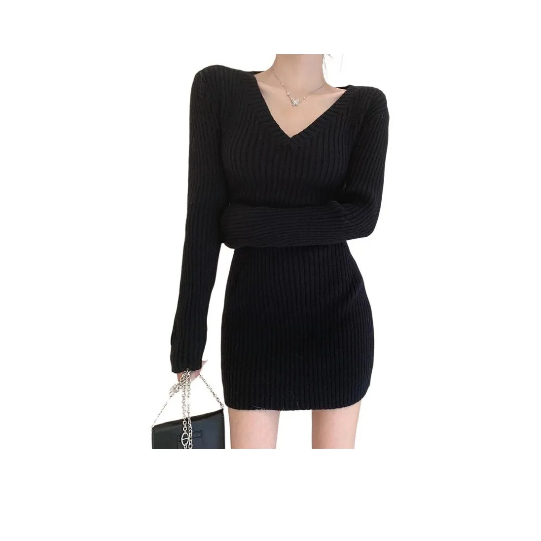 VINMUK Длинное платье с длинными рукавами женское