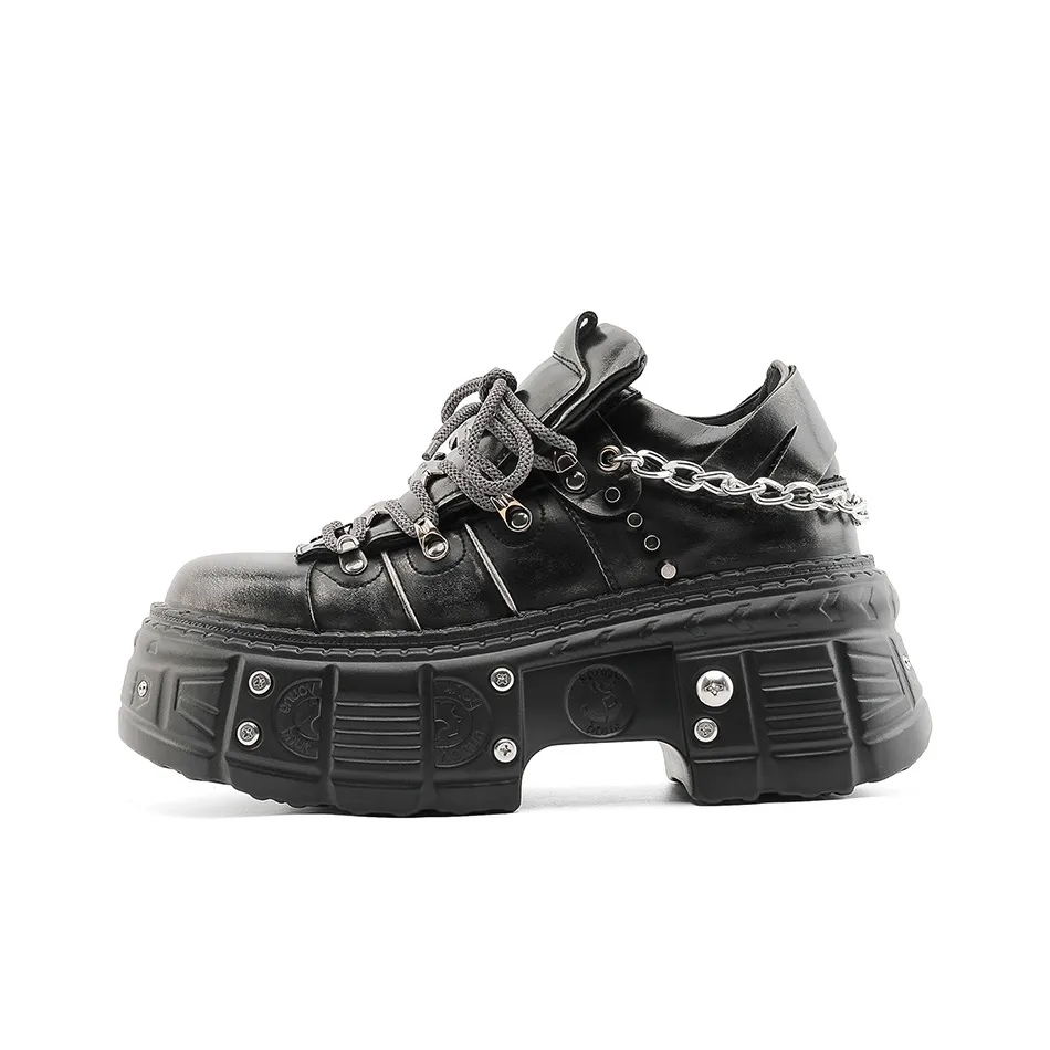 ZHENRAN Панк Heavy Metal Мотоциклетные ботинки Martin Boot Мужской