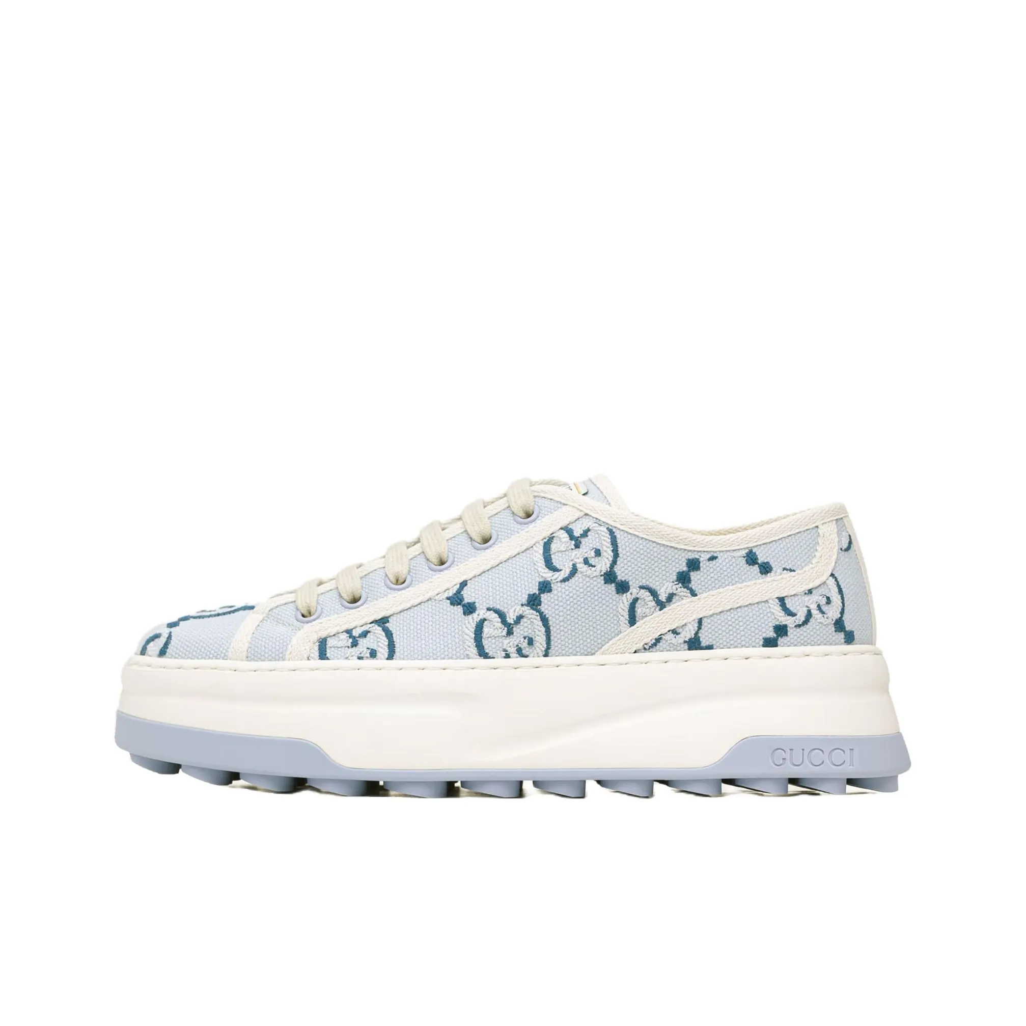 GUCCI Tennis 1977 Casual Shoes Women's Low Top Blue