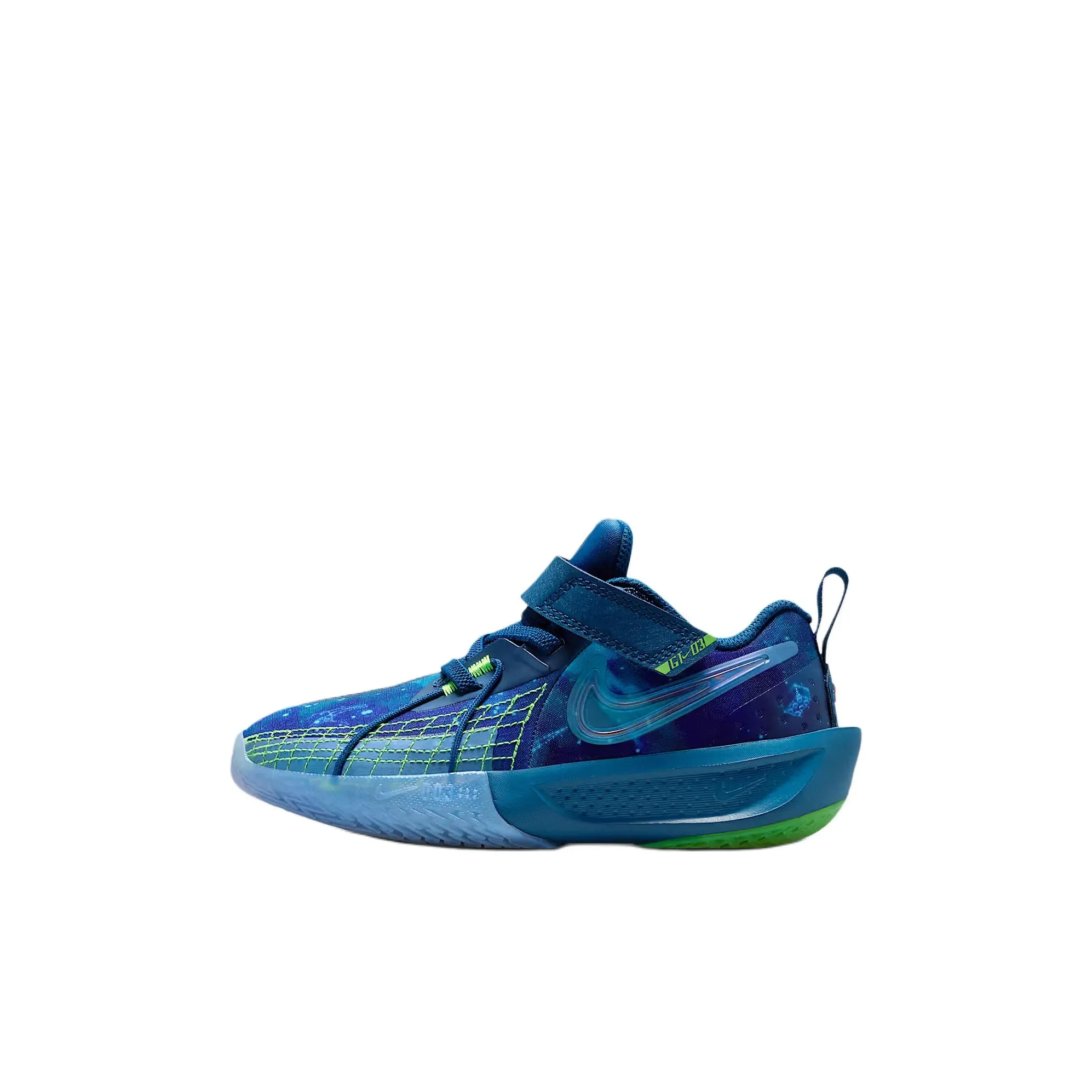 LEGO x Nike G.T. Cut 3 Slip-Resistant Abrasion-Resistant Low-Top Баскетбольные Кроссовки Brave Blue Chrome-Coated Green Infant