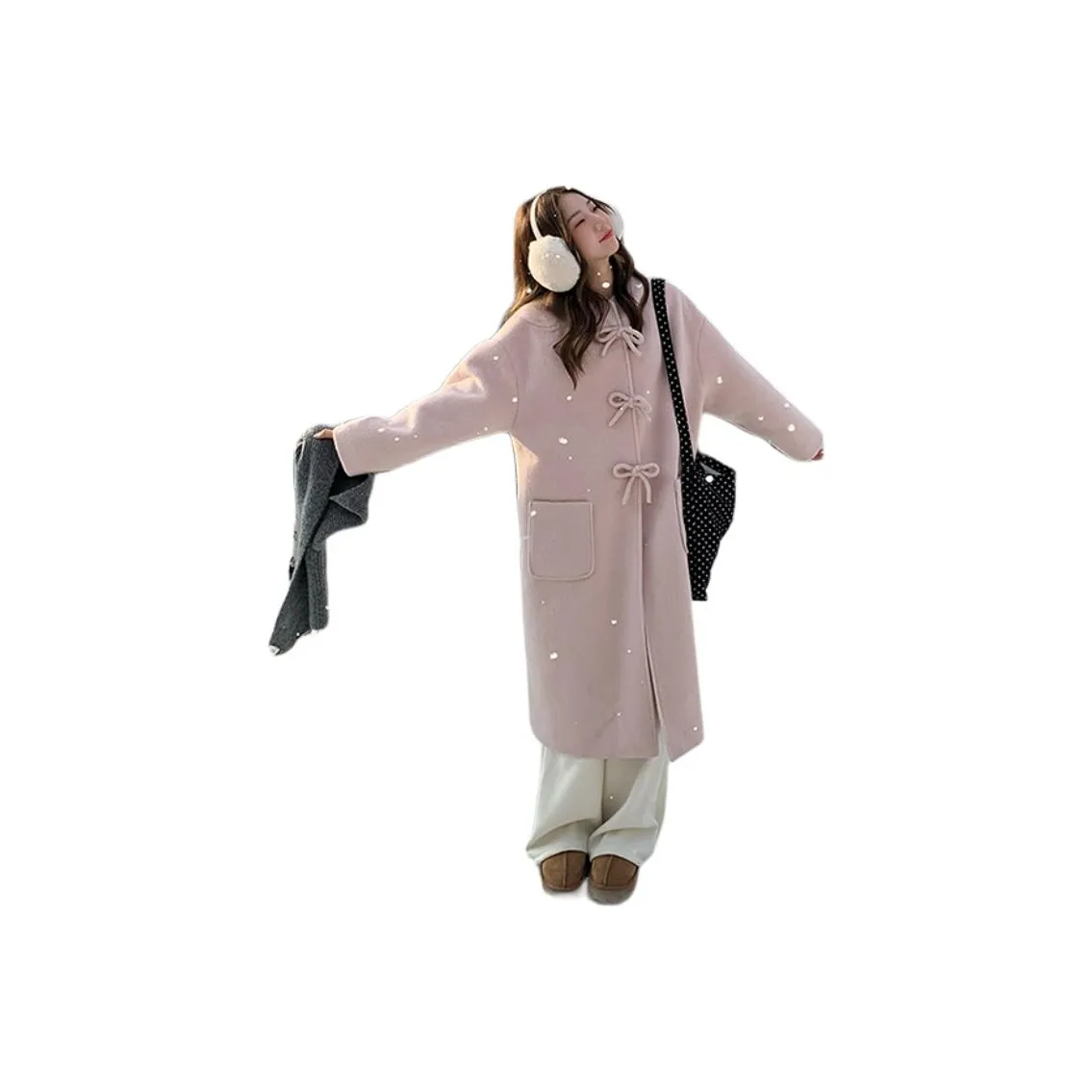 ZCDECO Розовое Женское Пальто