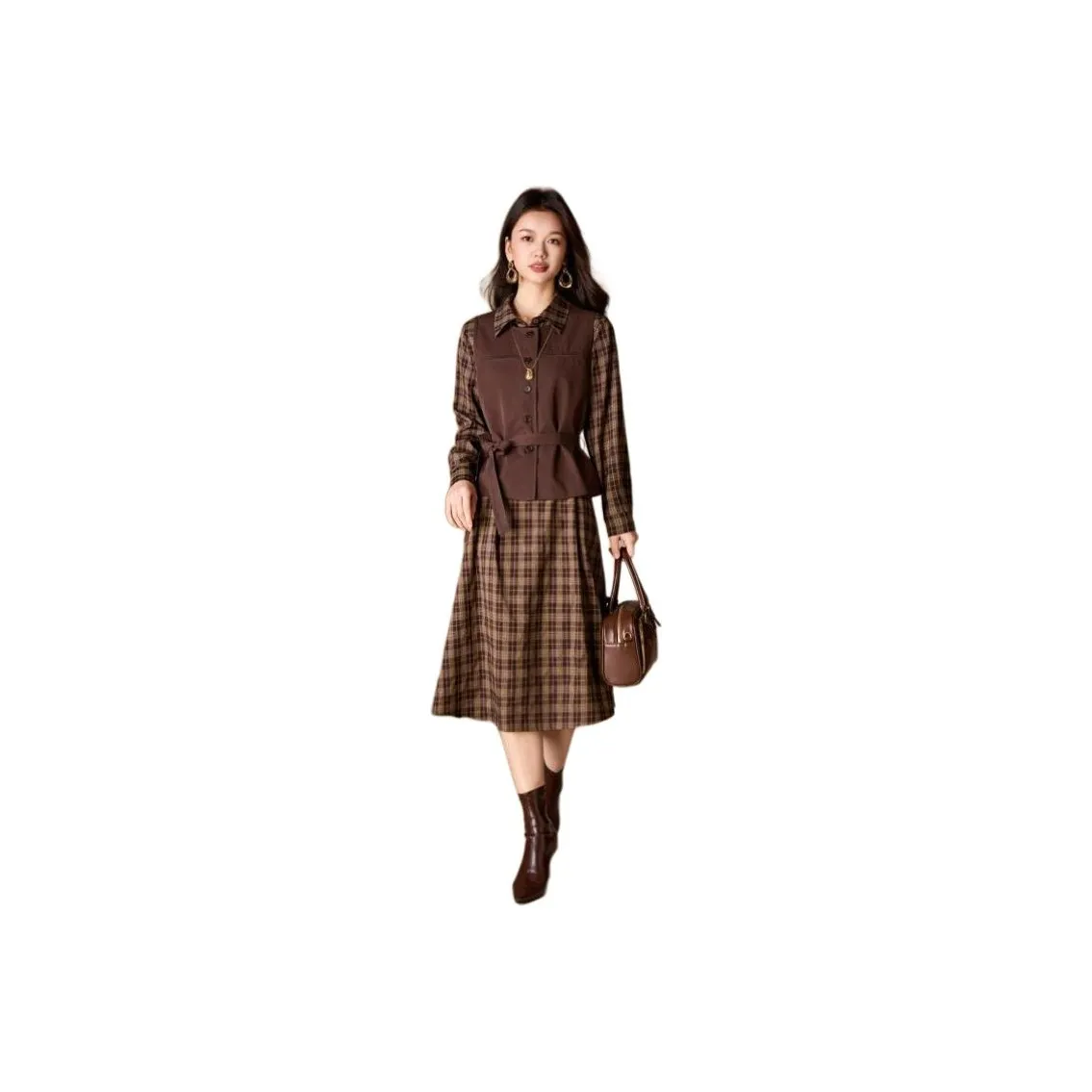 Mylan Длинное платье с длинными рукавами женское