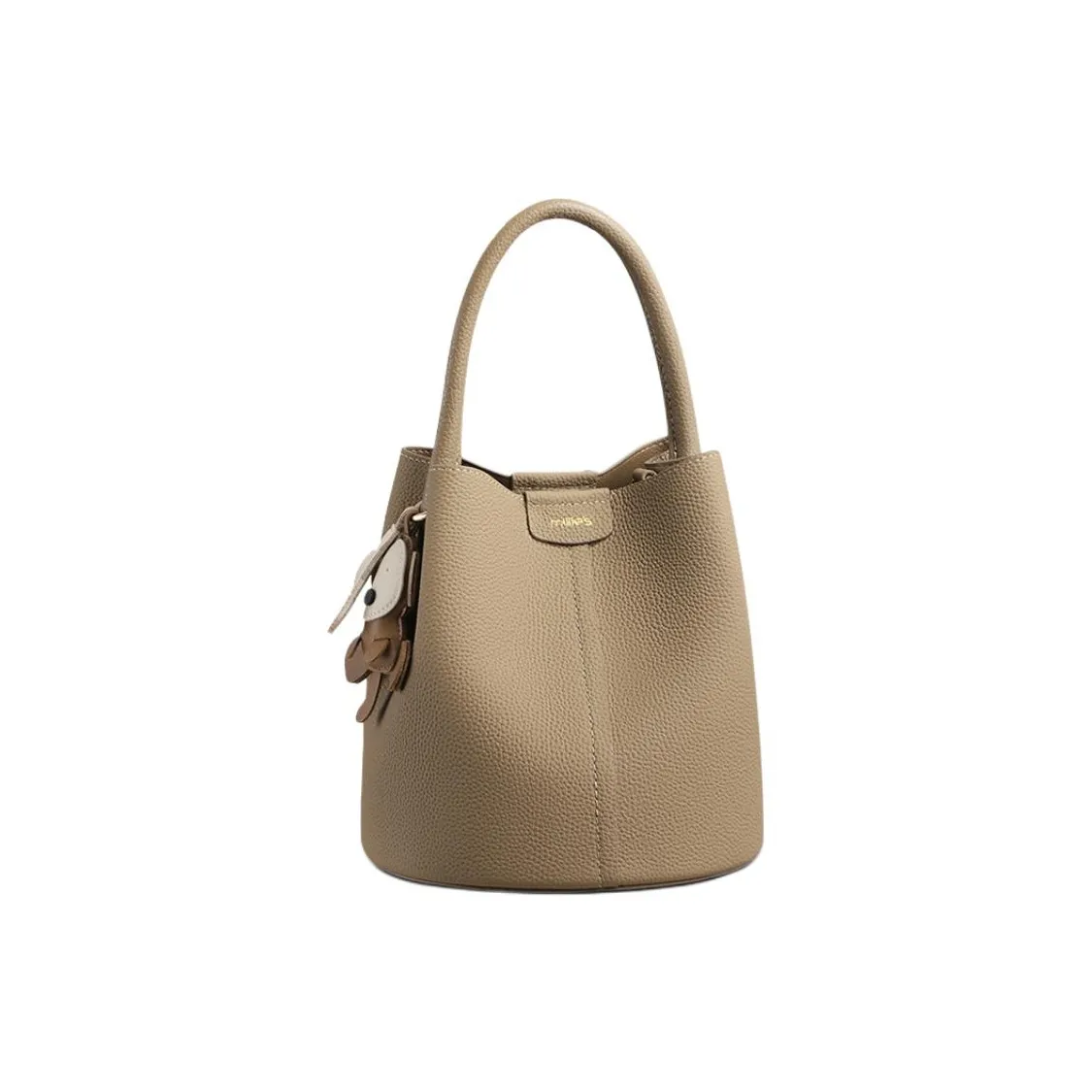 MILLIE'S Корова Кожа с Синтетической Кожей Ведрообразная Сумка Ручная Сумка Сумка через плечо Женская Слоновая Серый