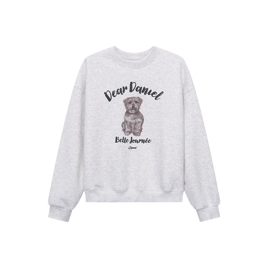 CHARM PICK Linen White Women's Sweatshirts CHARM PICK Льняные Белые Женские Свитшоты