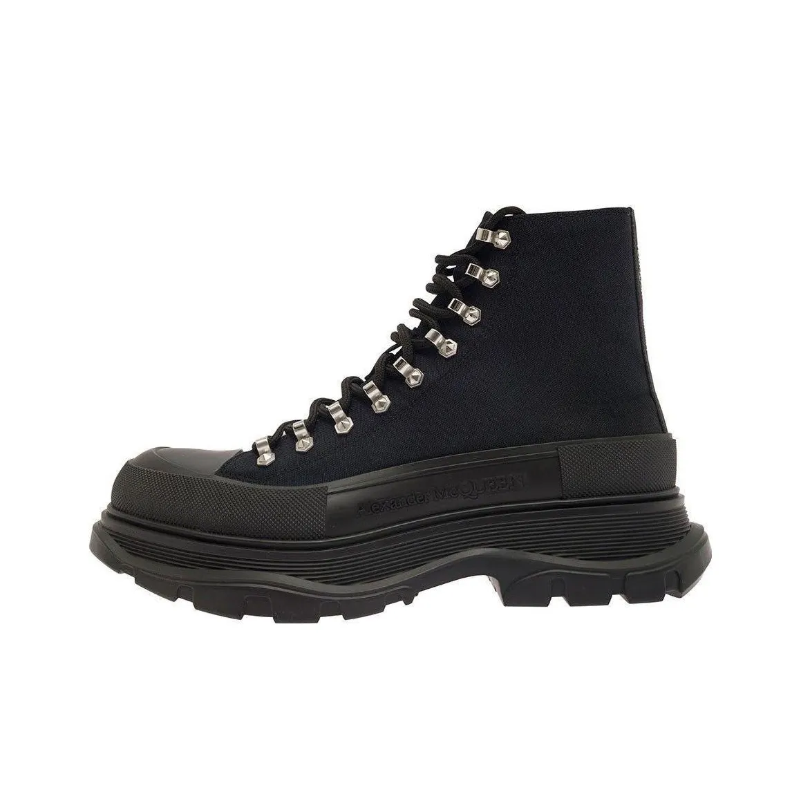 Alexander McQueen Tread Slick Martin Boots Men High Top Black
