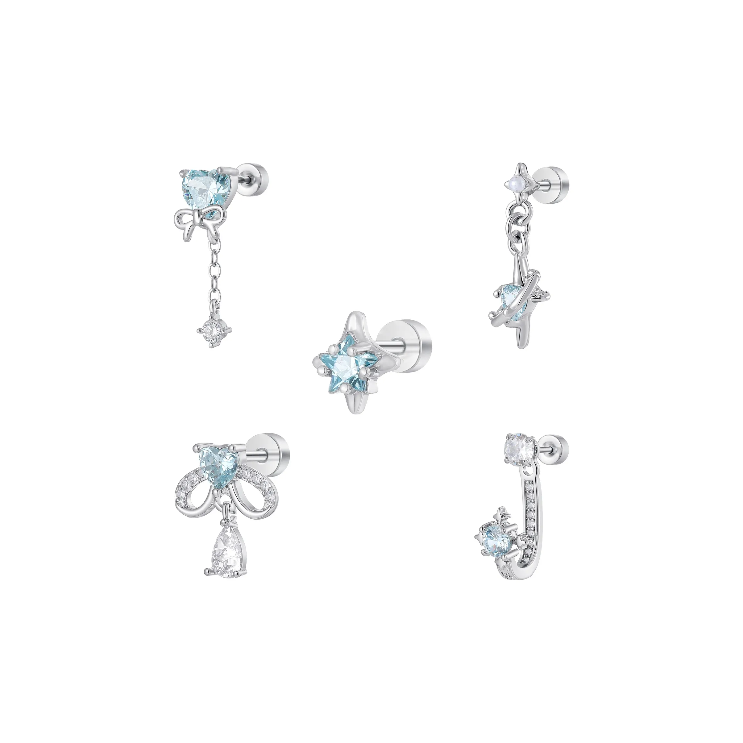 Серьги MISS XIA JWY из титанового сплава унисекс