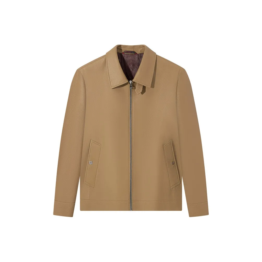 SEVEN Хаки Мужские Кожаные Куртки