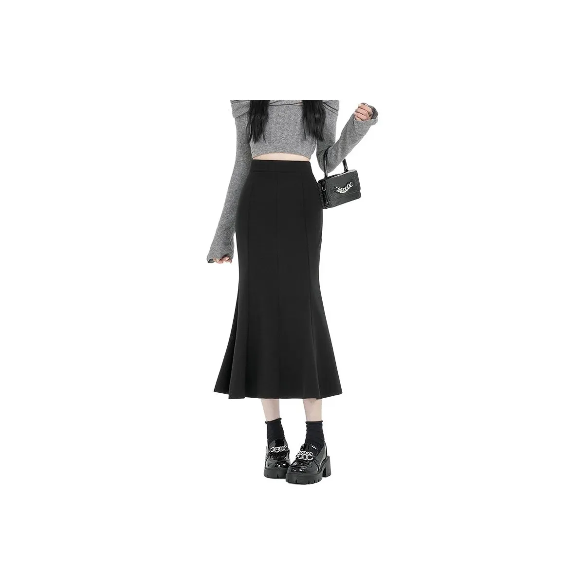 LANGQING Повседневный Длинный Юбка Женские