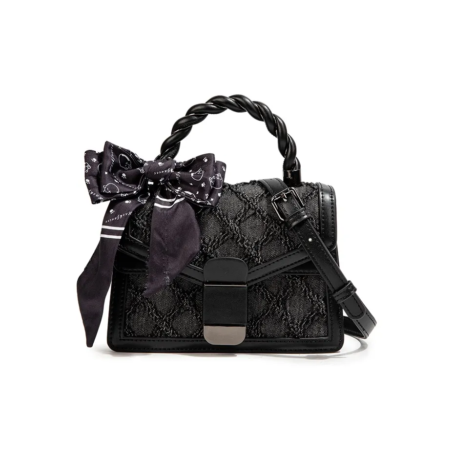 MACKJANICE Полиуретан Синтетическая Кожа Сумка Сумка через плечо Сумка через плечо Стандартная Женская Черная