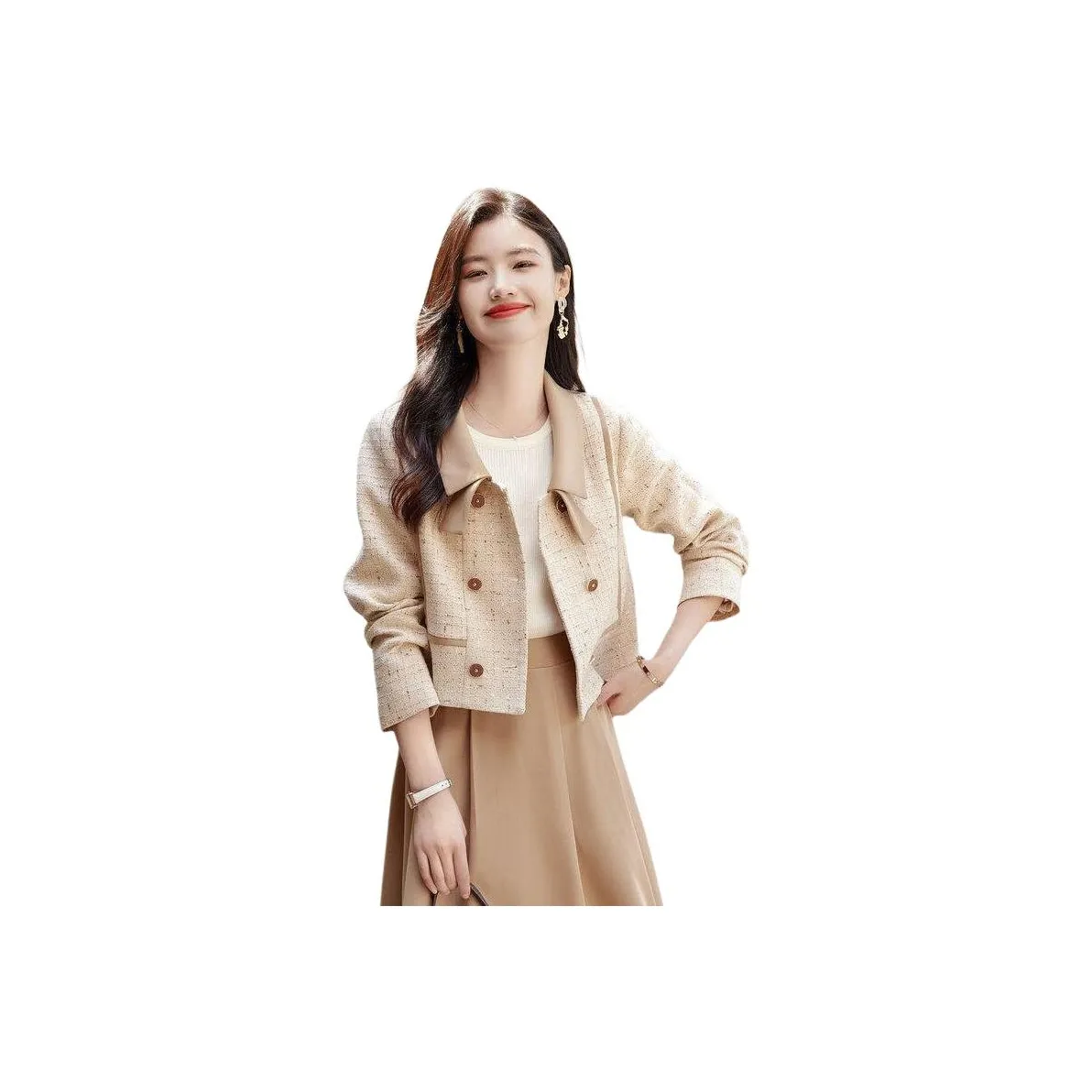 PZHK Стиль имиджа Женское короткое пальто