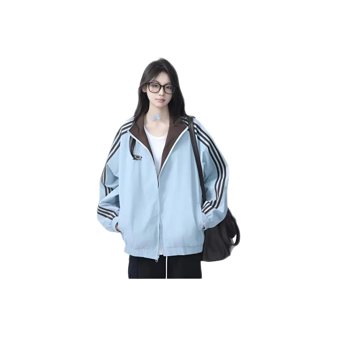 ZHIO Синий [Коричневый Основа] Унисекс Куртки