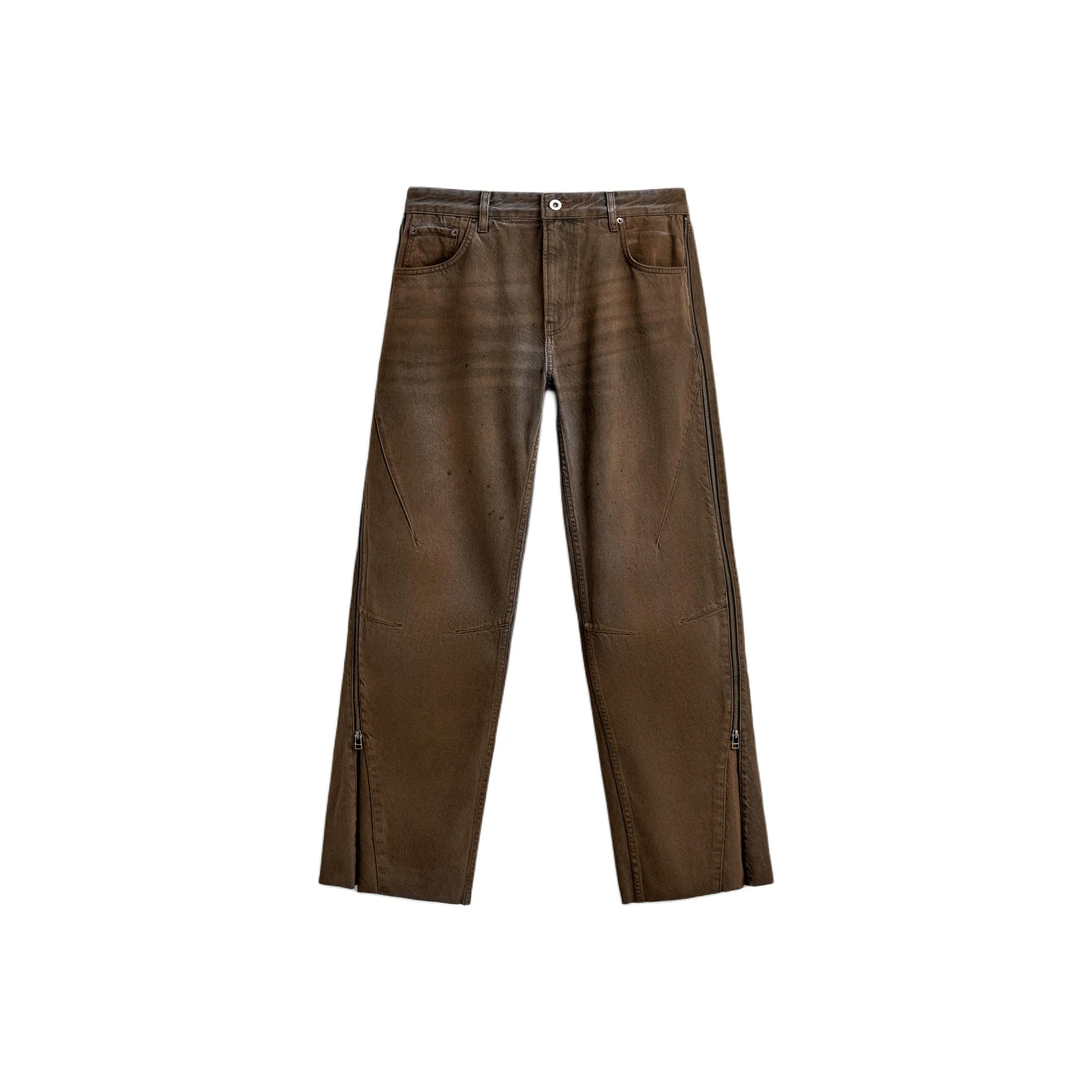 ZARA Коричневый Мужской Джинсы