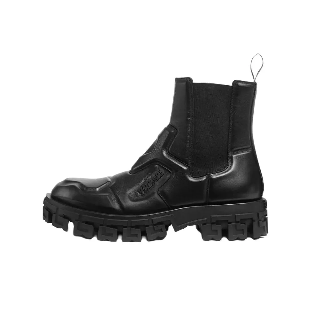 VERSACE Chelsea Boots Men Black