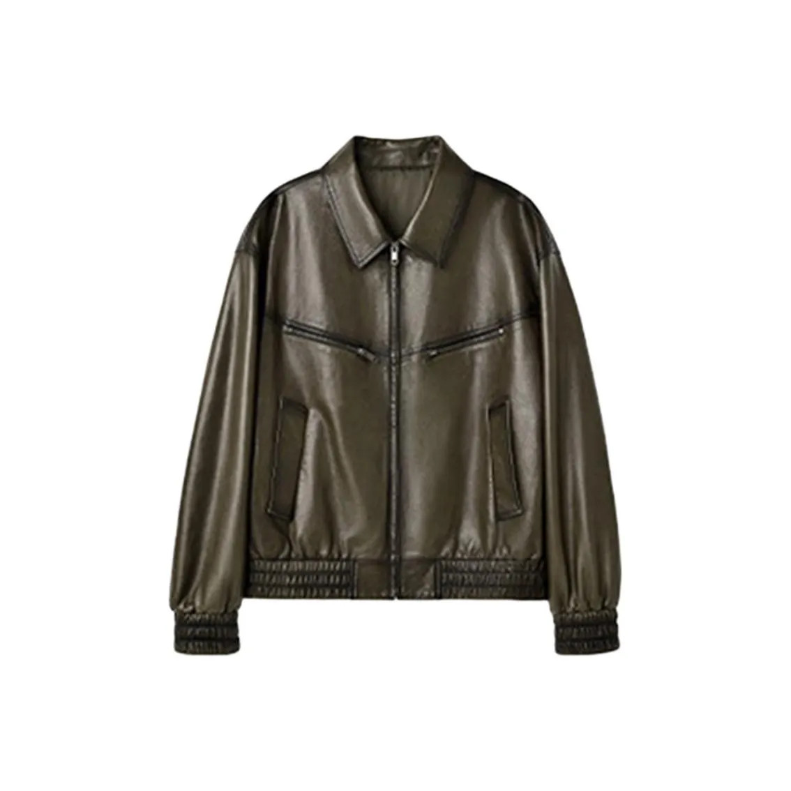 SINBOS Попугай Зеленый Мужской Кожаная Куртка