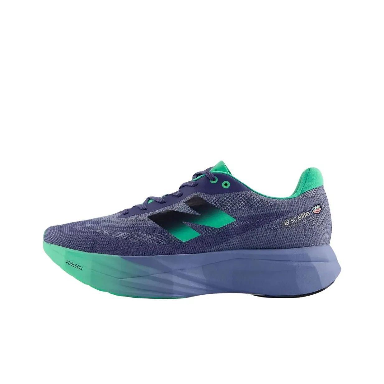 TAG Heuer x New Balance NB FuelCell SC Elite V5 Поддержка Беговые кроссовки Мужской Фиолетовый Синий Зеленый