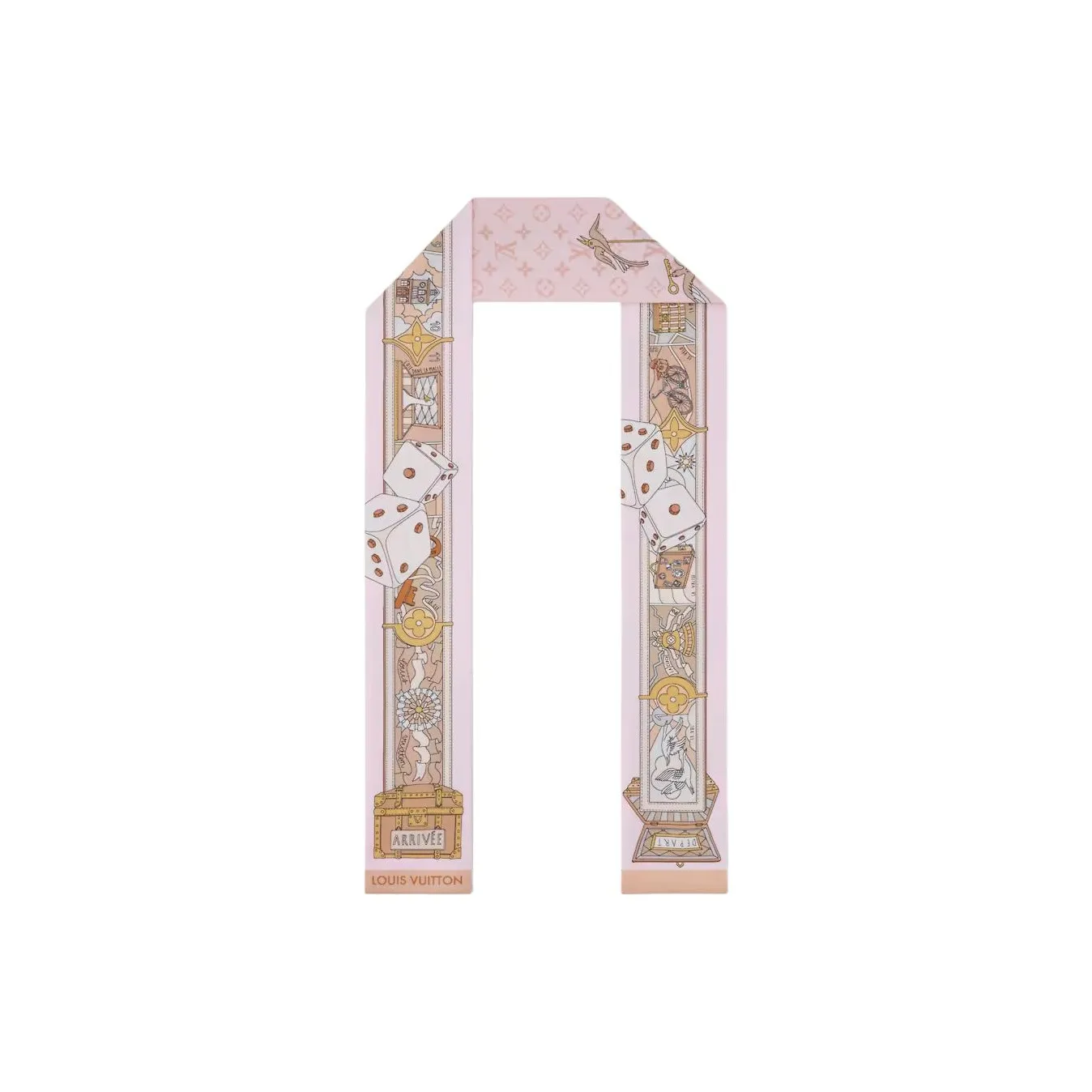 LOUIS VUITTON Шарфы из шелка Тутовый женские розовые