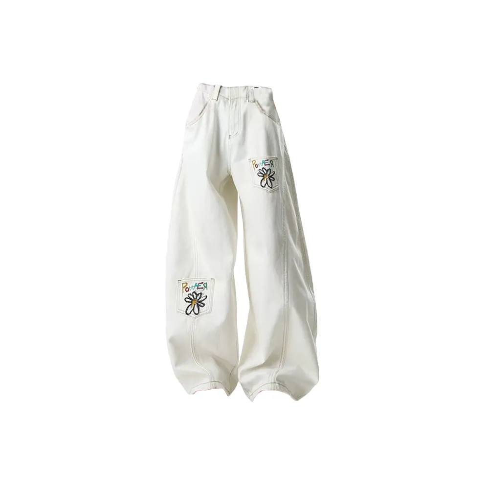 W9H2 Белый Унисекс Джинсы