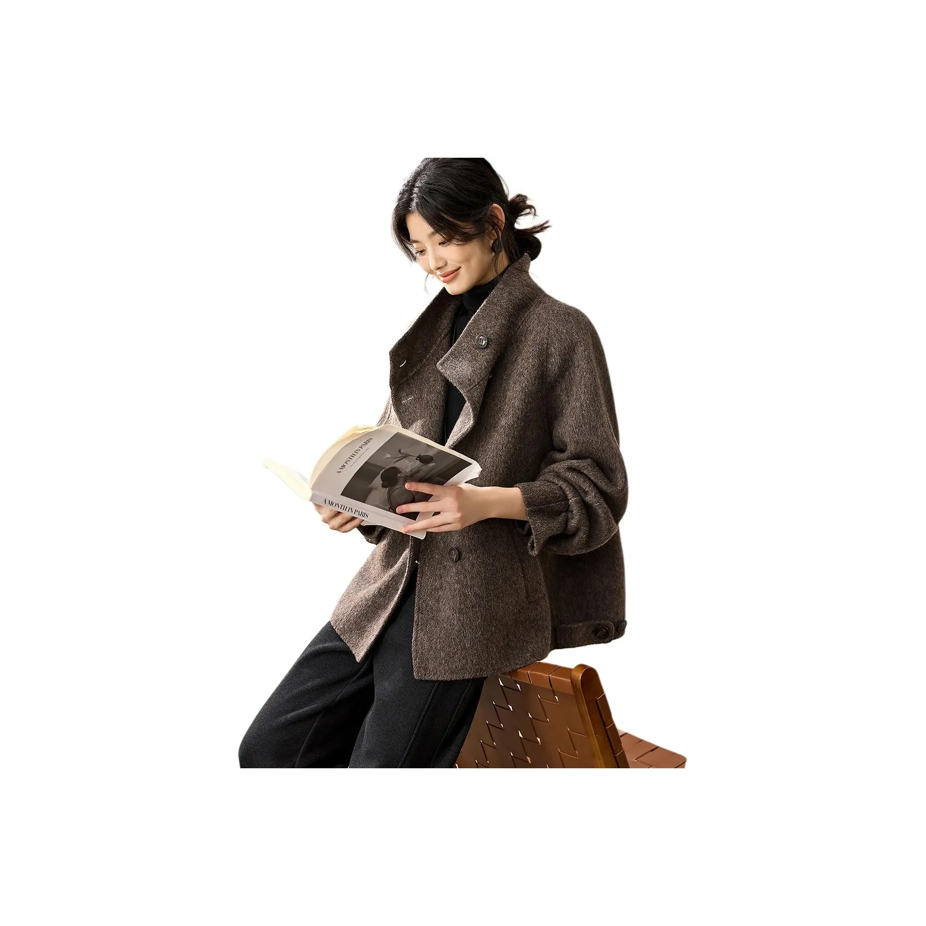 MOHANYIMEI Викунья Коричневый Женское Пальто