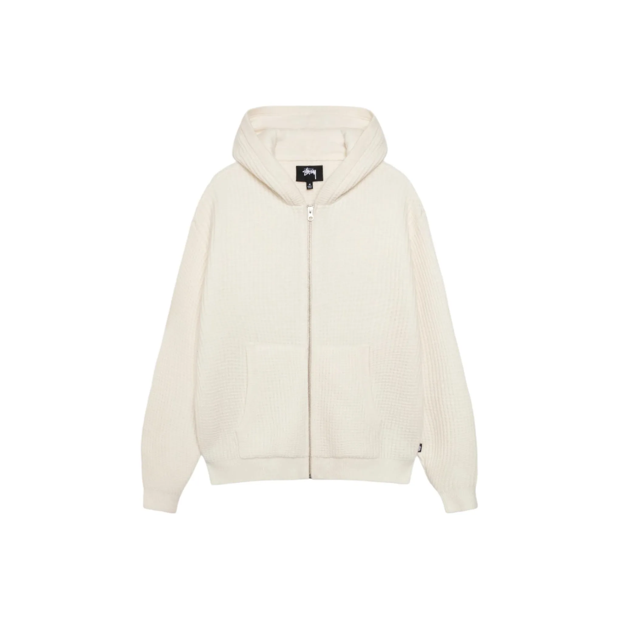 Stussy FW25 WAFFLE Cashmere ZIP Hoodie Sweatshirt Unisex