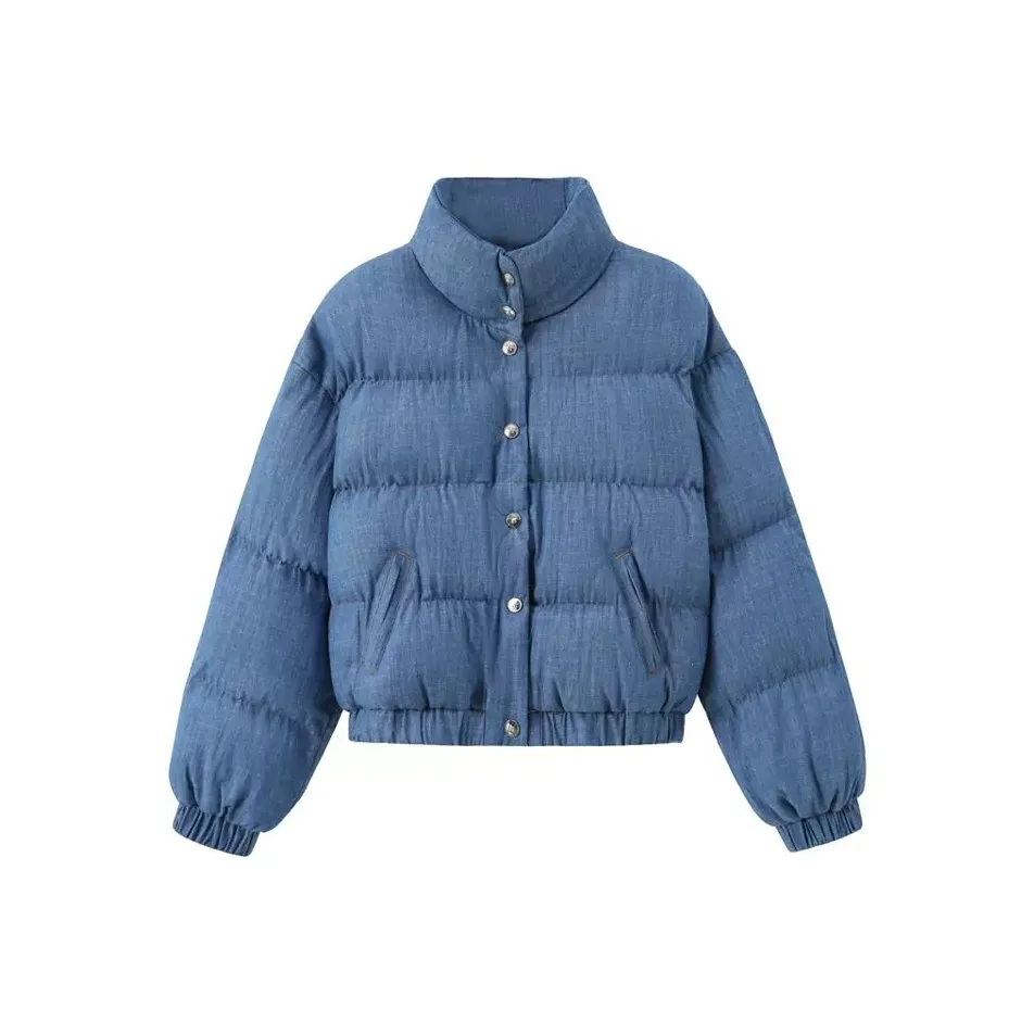 7 SEVFUN Джинсовый синий Женские пуховики