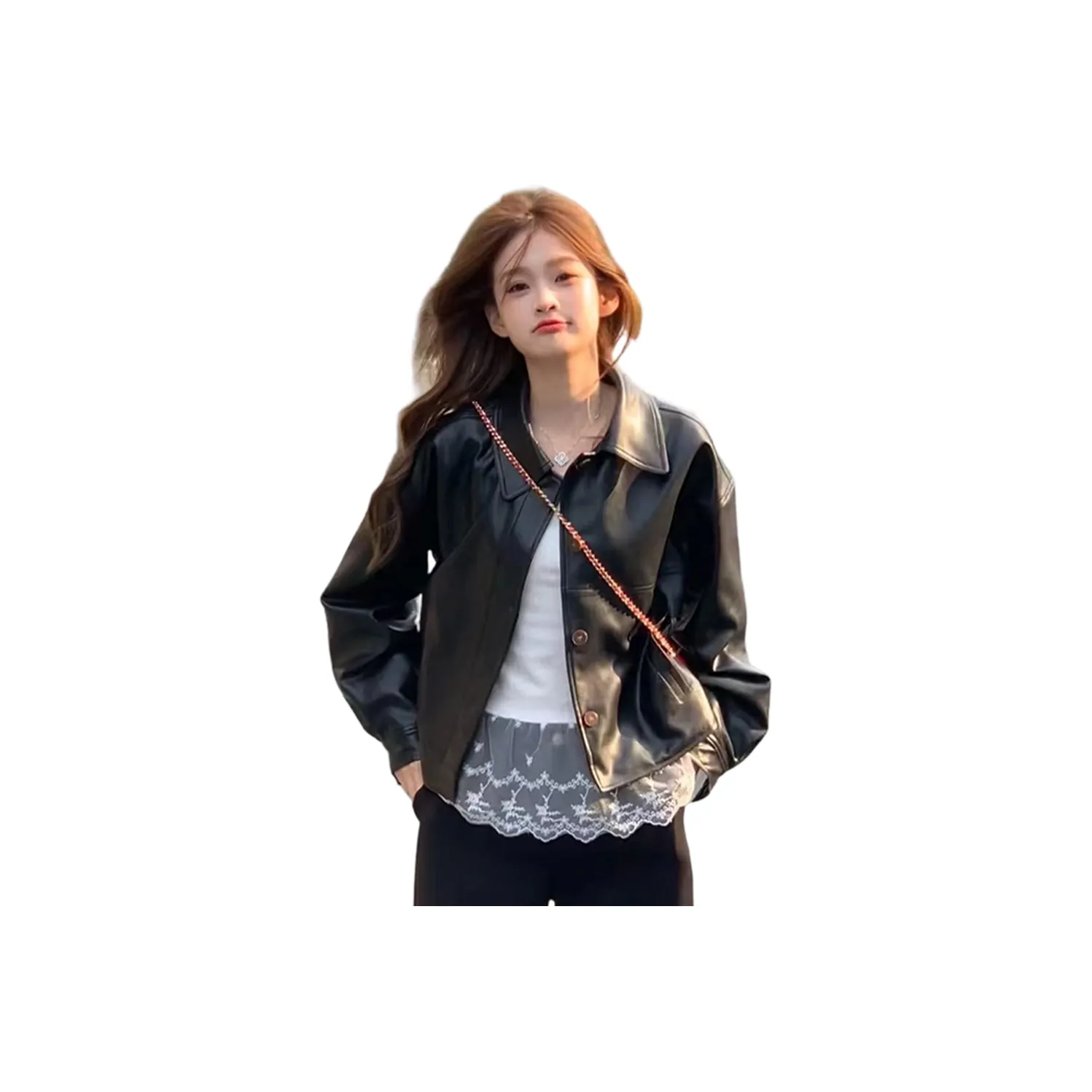 GRAYISMOON Кожа Куртка Женская