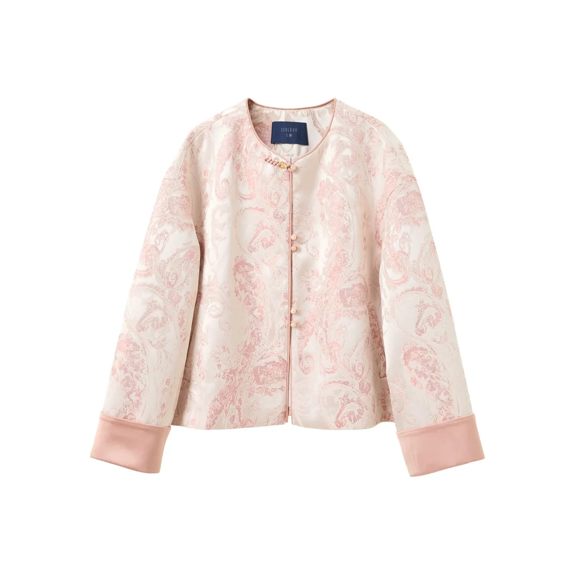 3COLOUR Светло-розовый цветочный женское короткое пальто