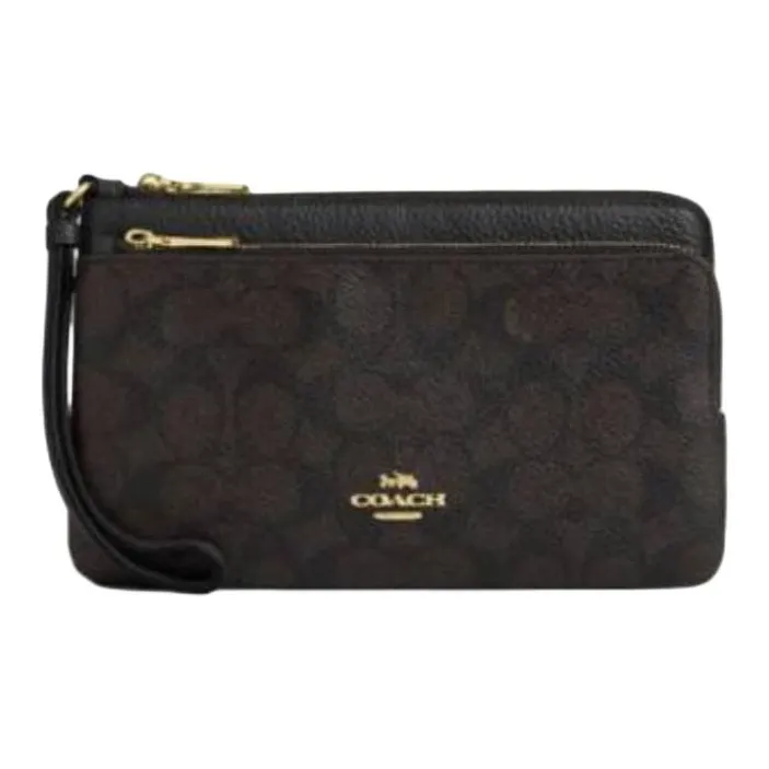 COACH Double Zip Wallet Wallets Black