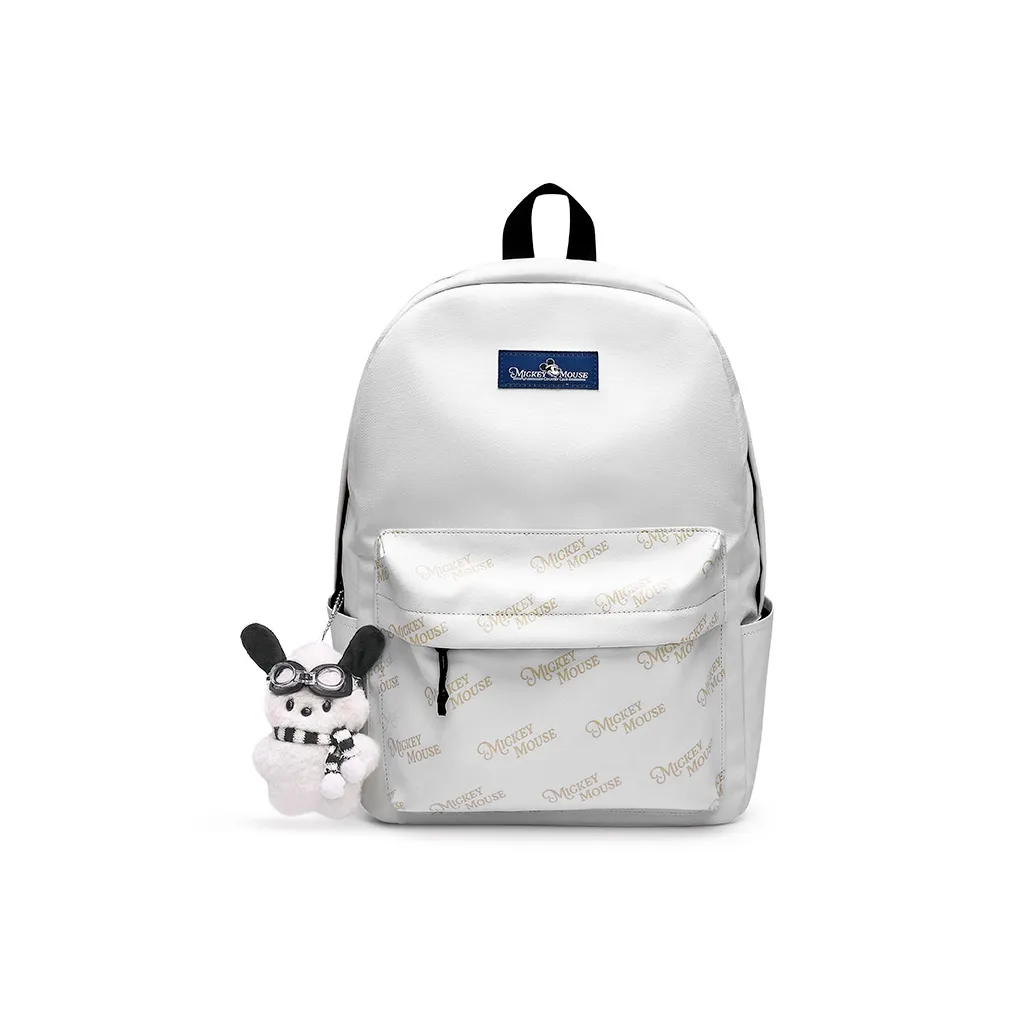 Disney Mickey Ткань Рюкзак Унисекс Белый Розовый Черный