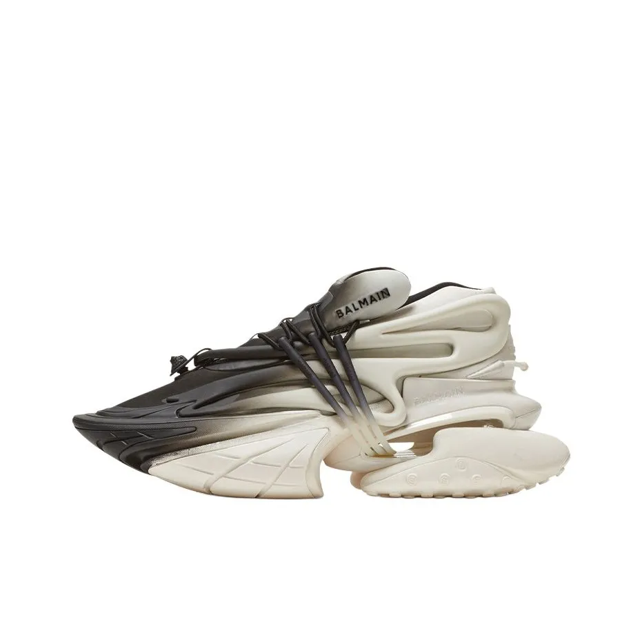 BALMAIN Unicorn Chunky Sneakers Men Low Top Black/White