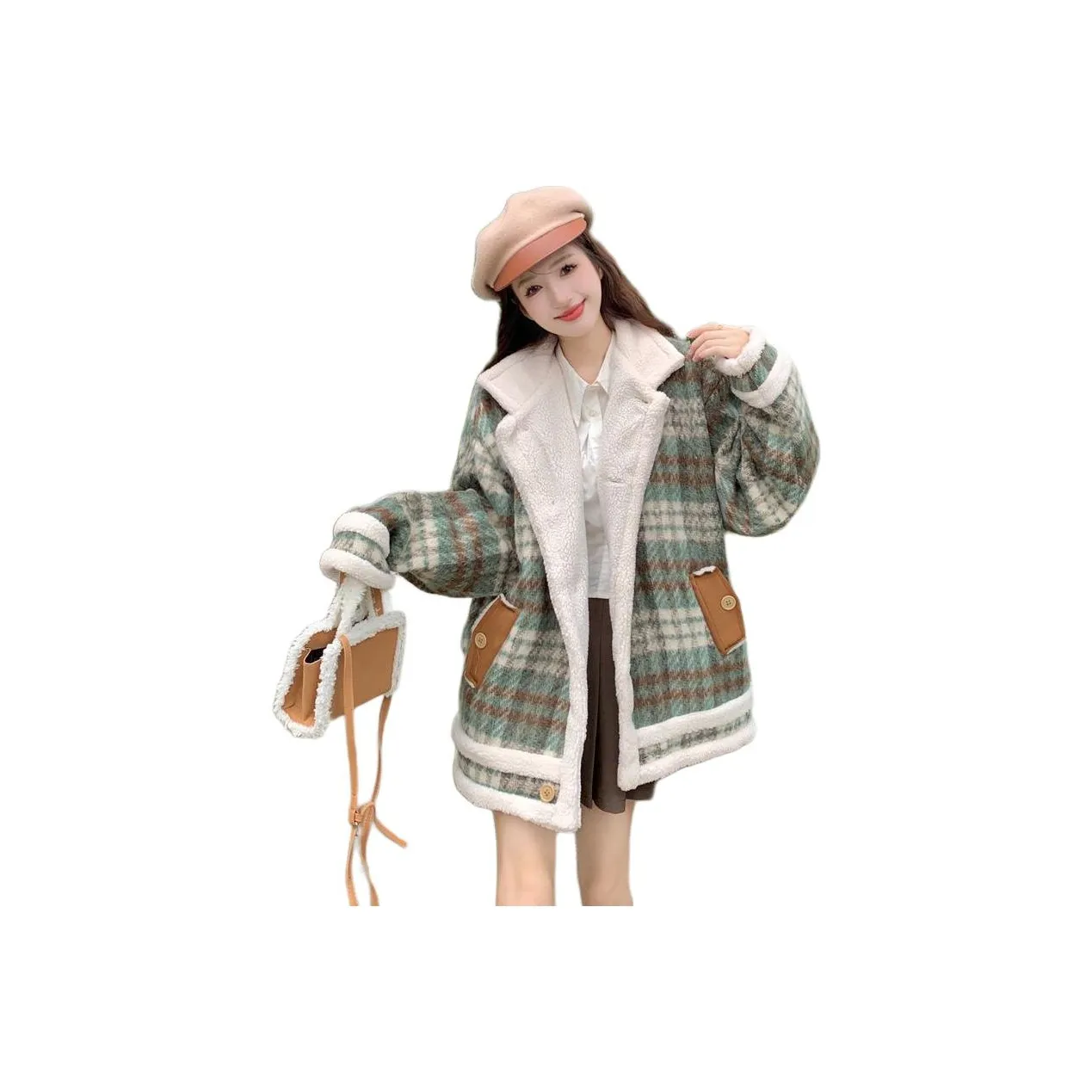 GOSO Зеленый Женские Бархатные Куртки