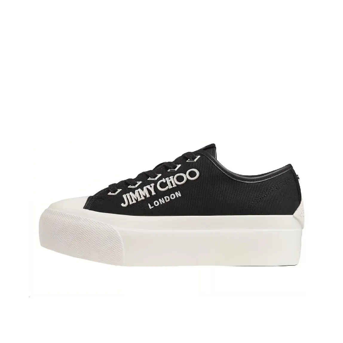 Jimmy Choo Canvas Shoes Women's Low Top Black