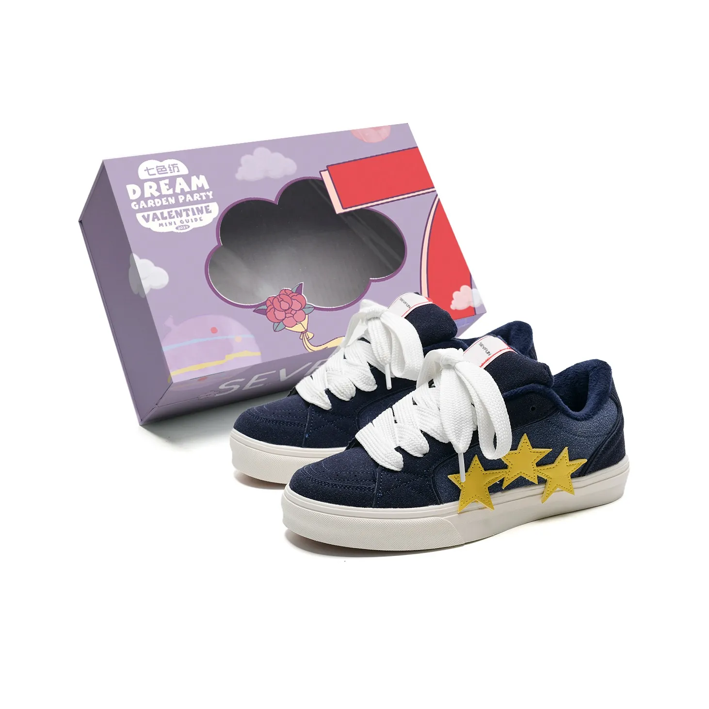 7 SEVFUN Покрытие Высота Увеличивающее Устойчивость к Износу Противоскользящие Низкие Кроссовки для Скейтбординга Унисекс Темно-Синий