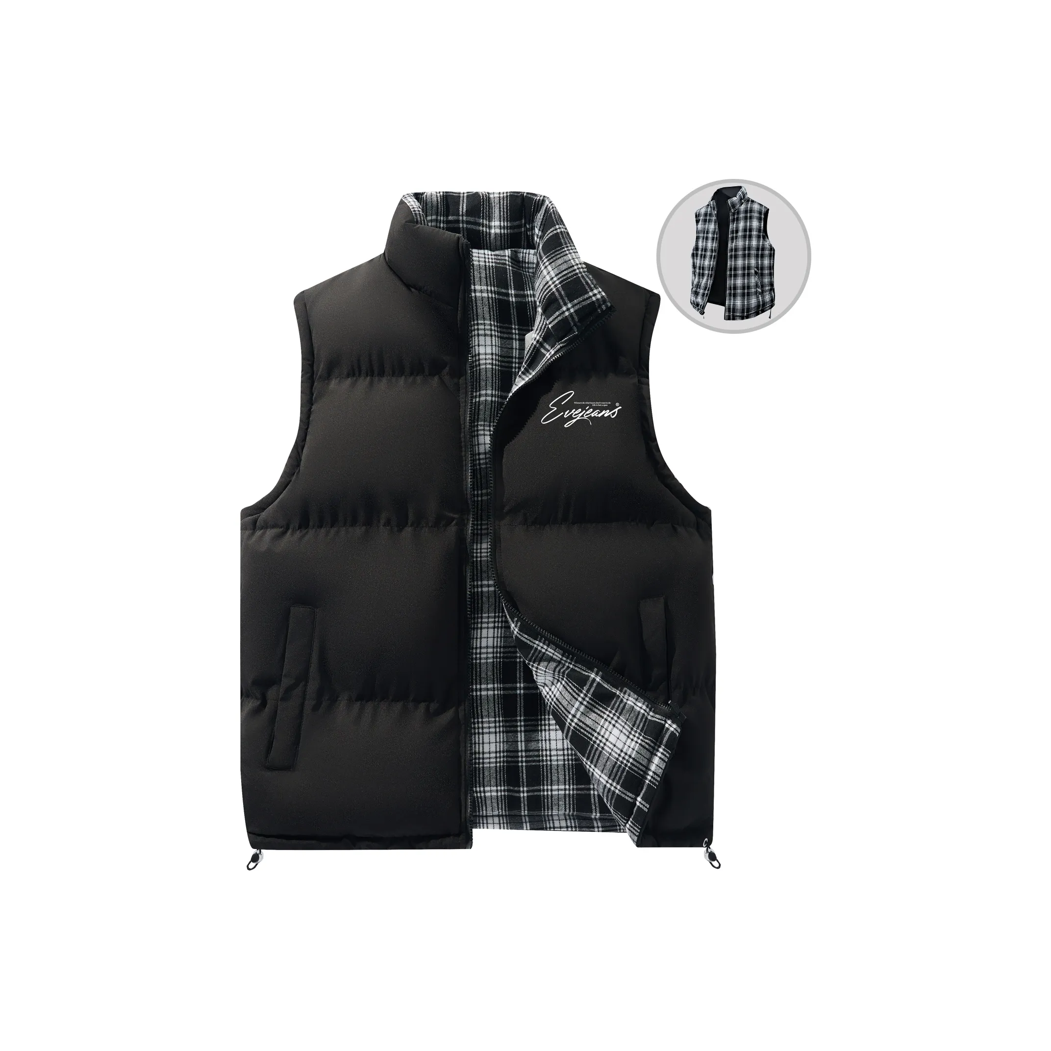 YIWEN Хлопковый пуховик жилет унисекс