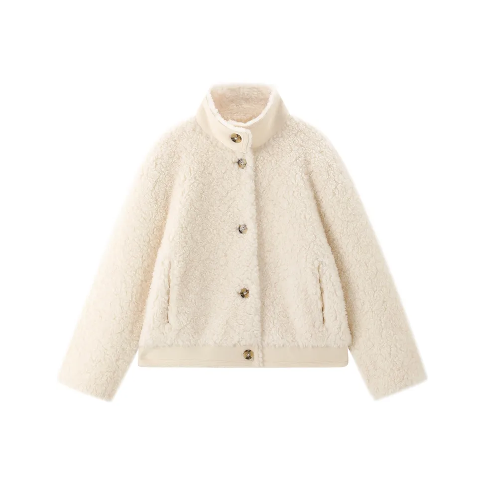 PEACEBIRD Белый Женские Меховые изделия